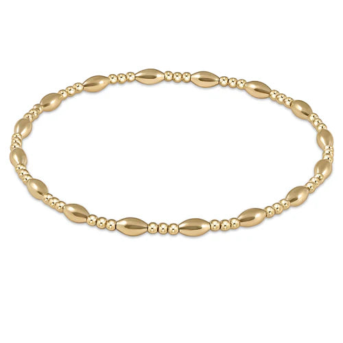 HARMONY SINCERITY PATTERN 2MM BEAD BRAC-GOLD