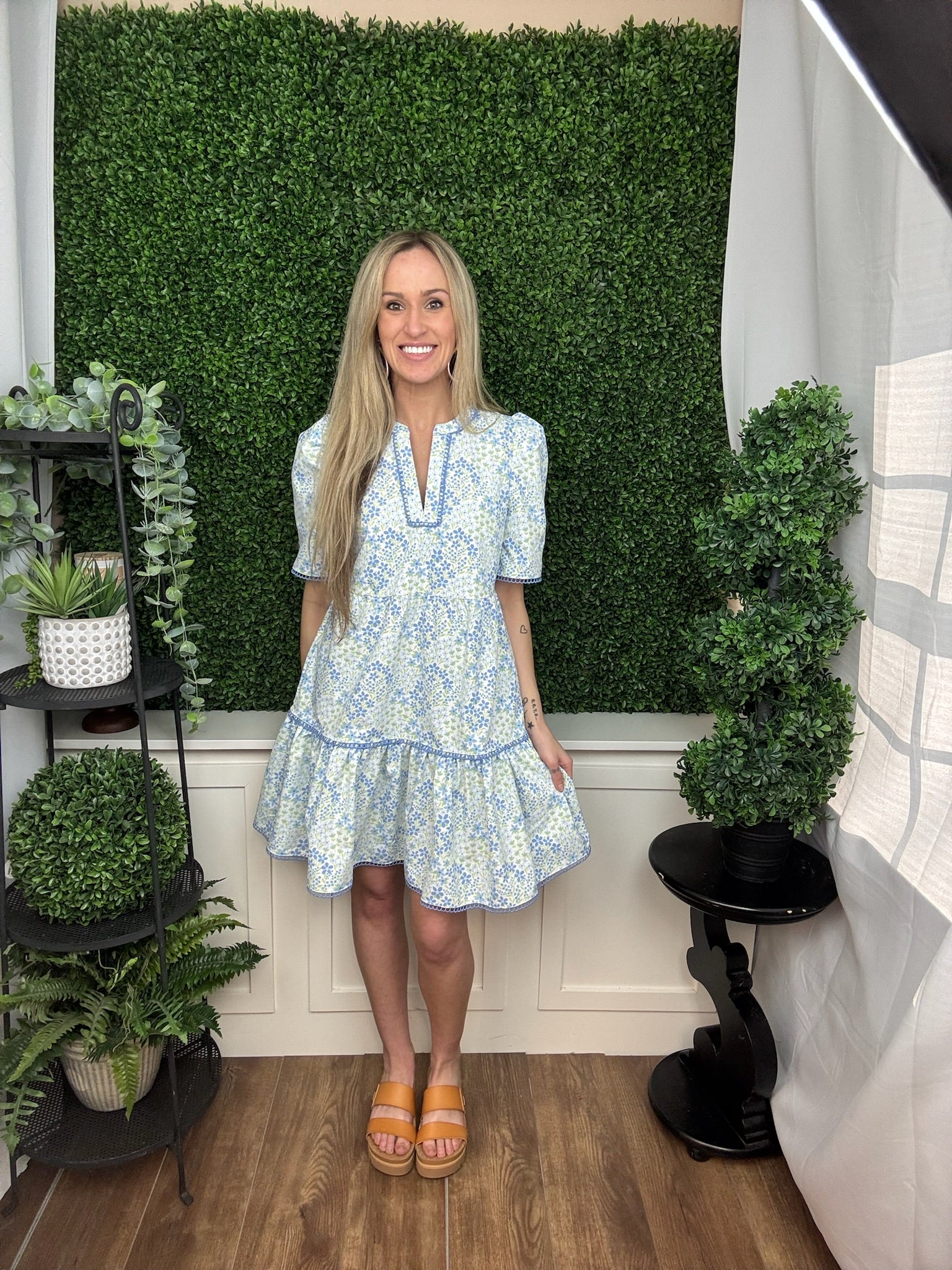 DRESS ADELYN LARKSPUR FIELDS BLUE