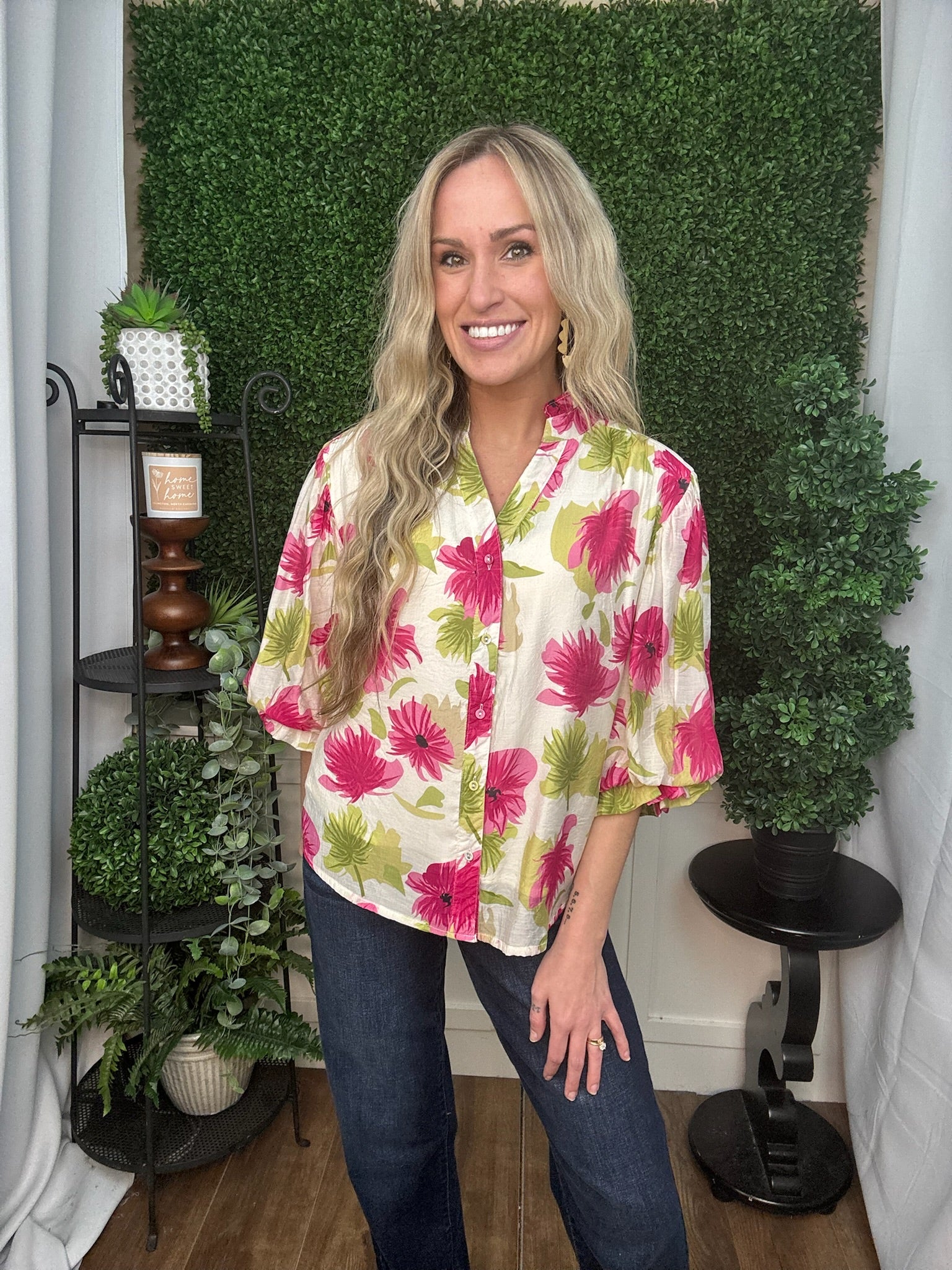 Pink Petal Breeze Ruffle Blouse