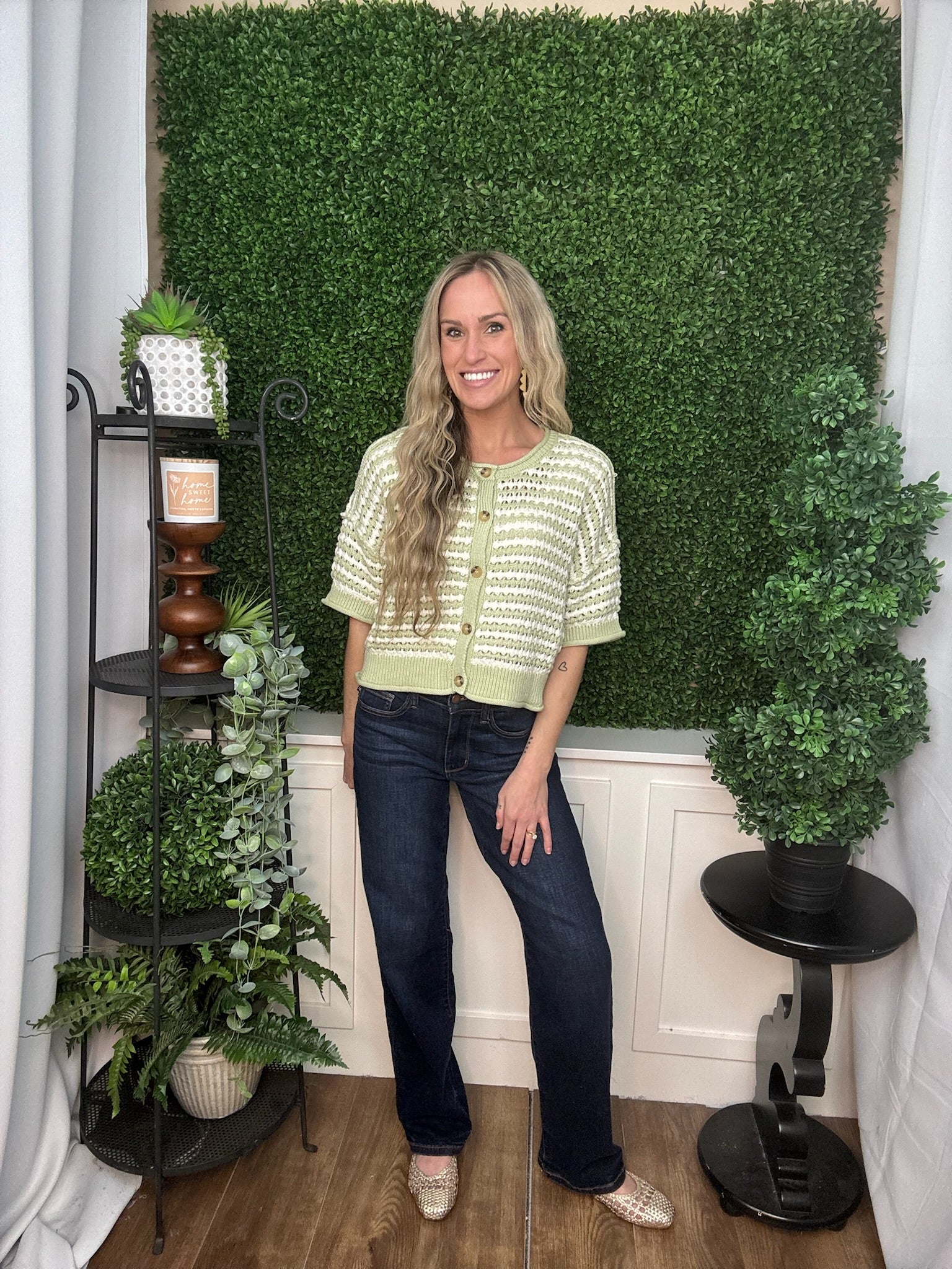 Olive Breeze Crochet Cardigan