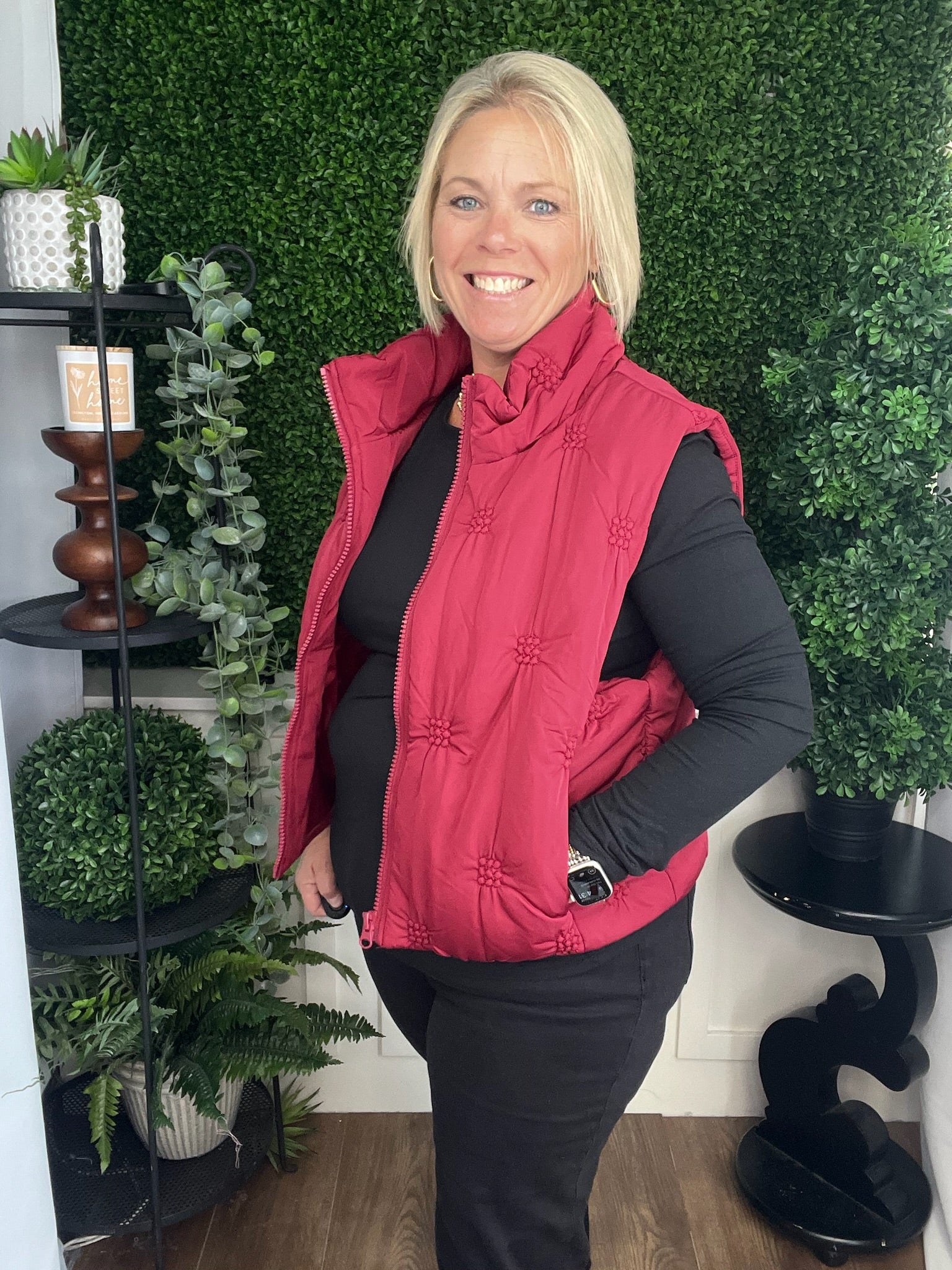 HIGH NECK QUILTED PUFFER VEST