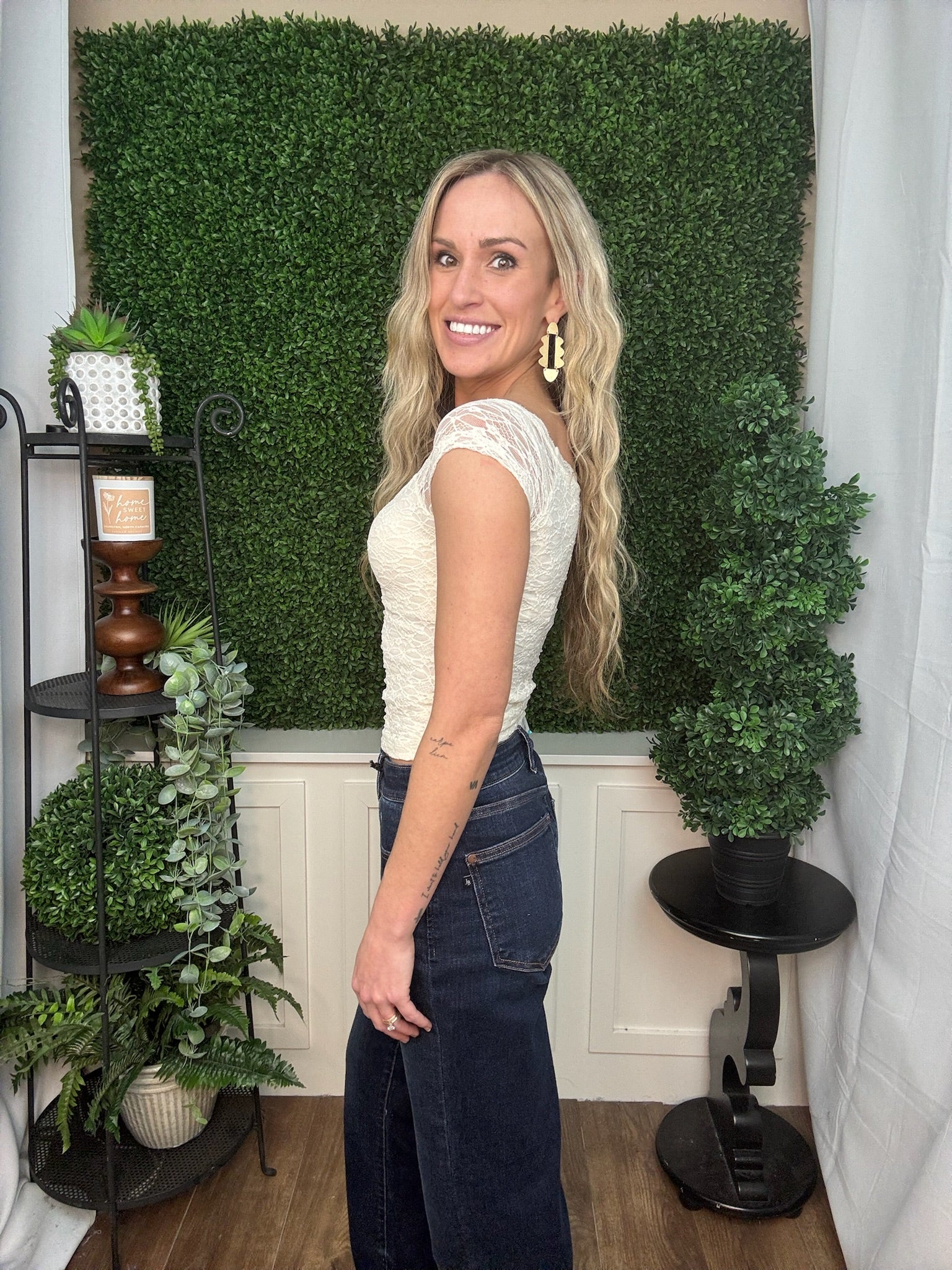 Lace Muse Cap Sleeve Top