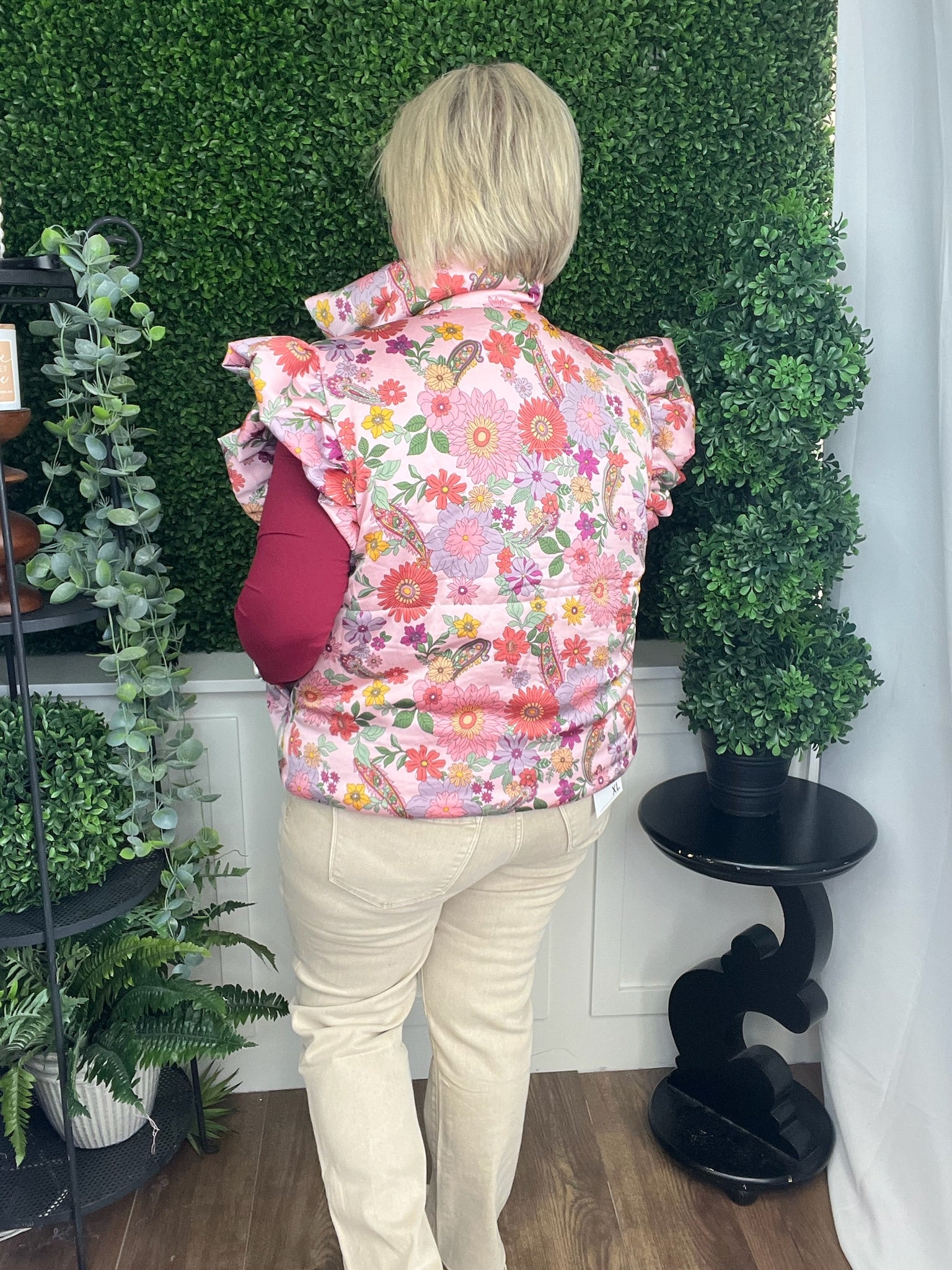 FLORAL PRINT VEST - INDIPINK MULTI FLORAL