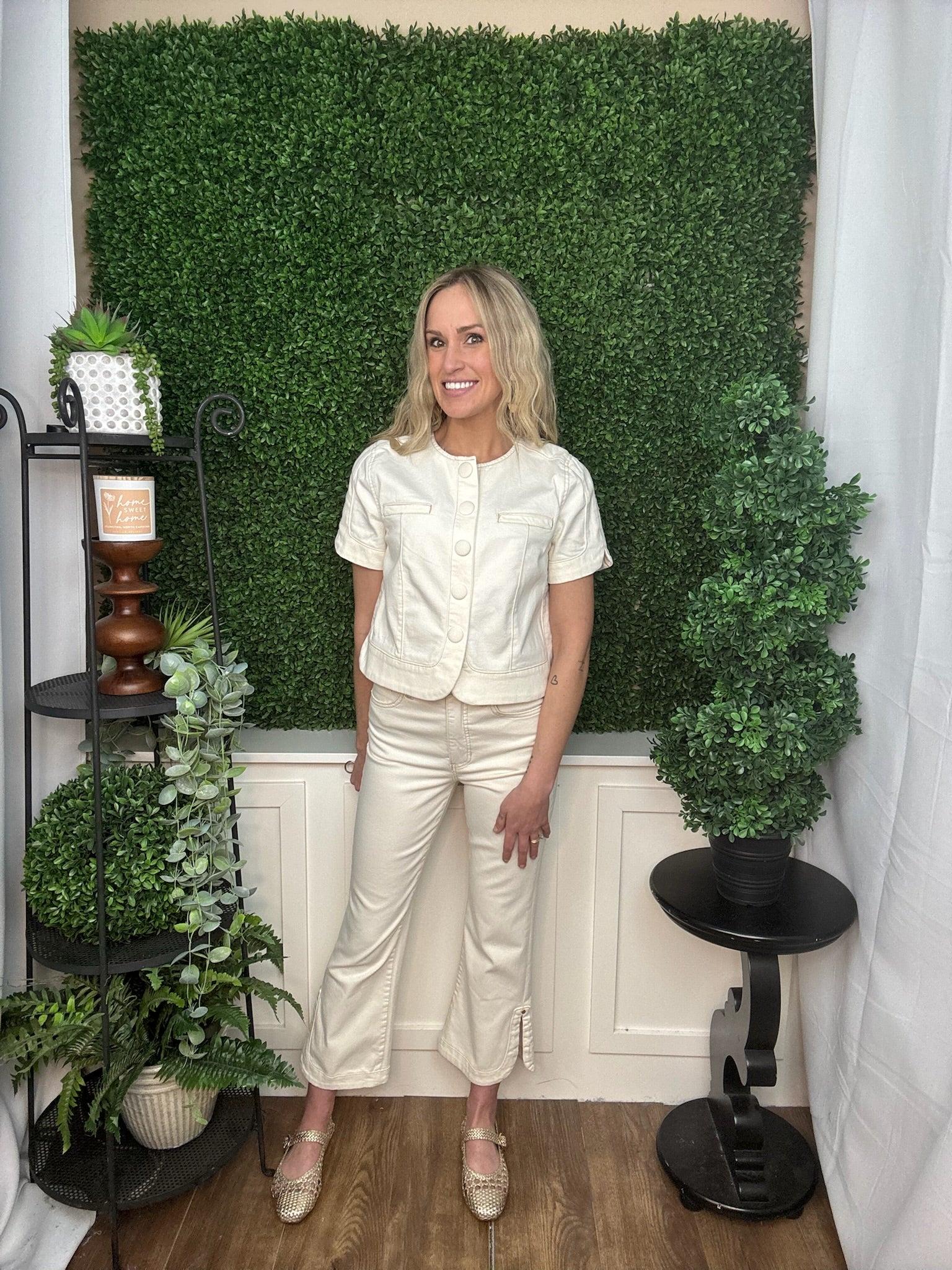 HR HANNAH CROP FLARE W/TULIP HEM - DESERT DUNES