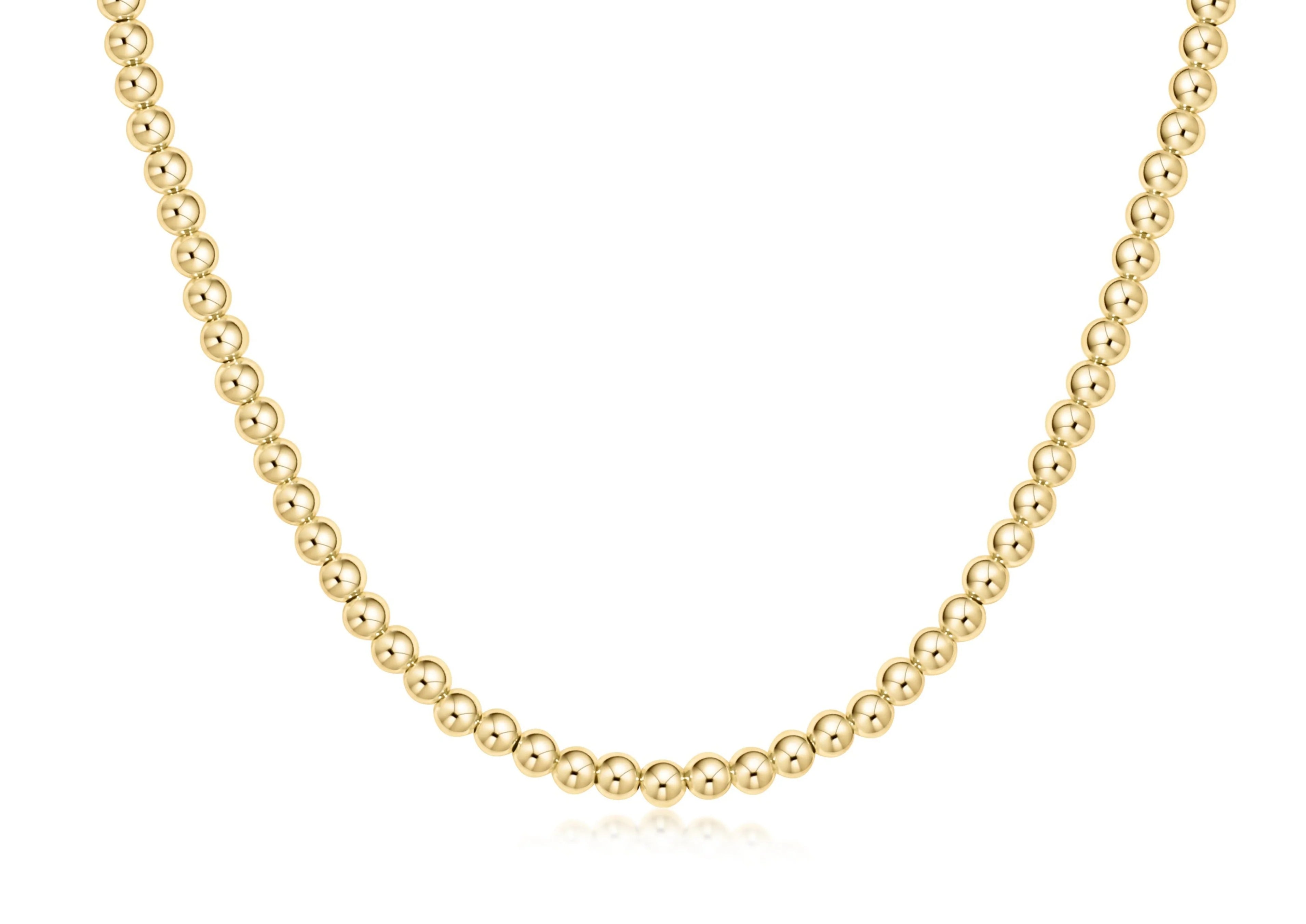 17" Choker Beaded - Classic Gold 4mm