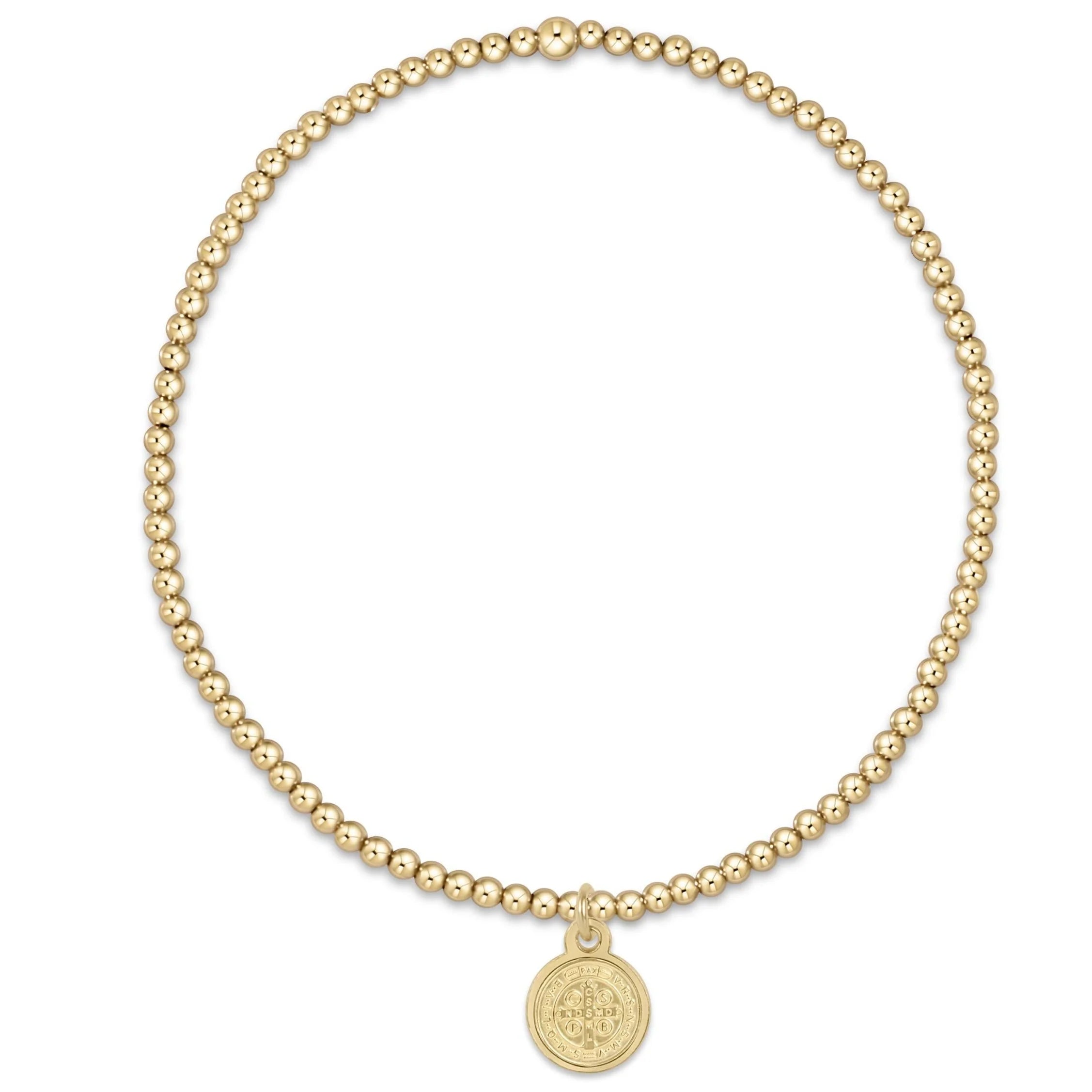 CLASSIC GOLD 2MM BRACELET – BLESSING SMALL GOLD DISC