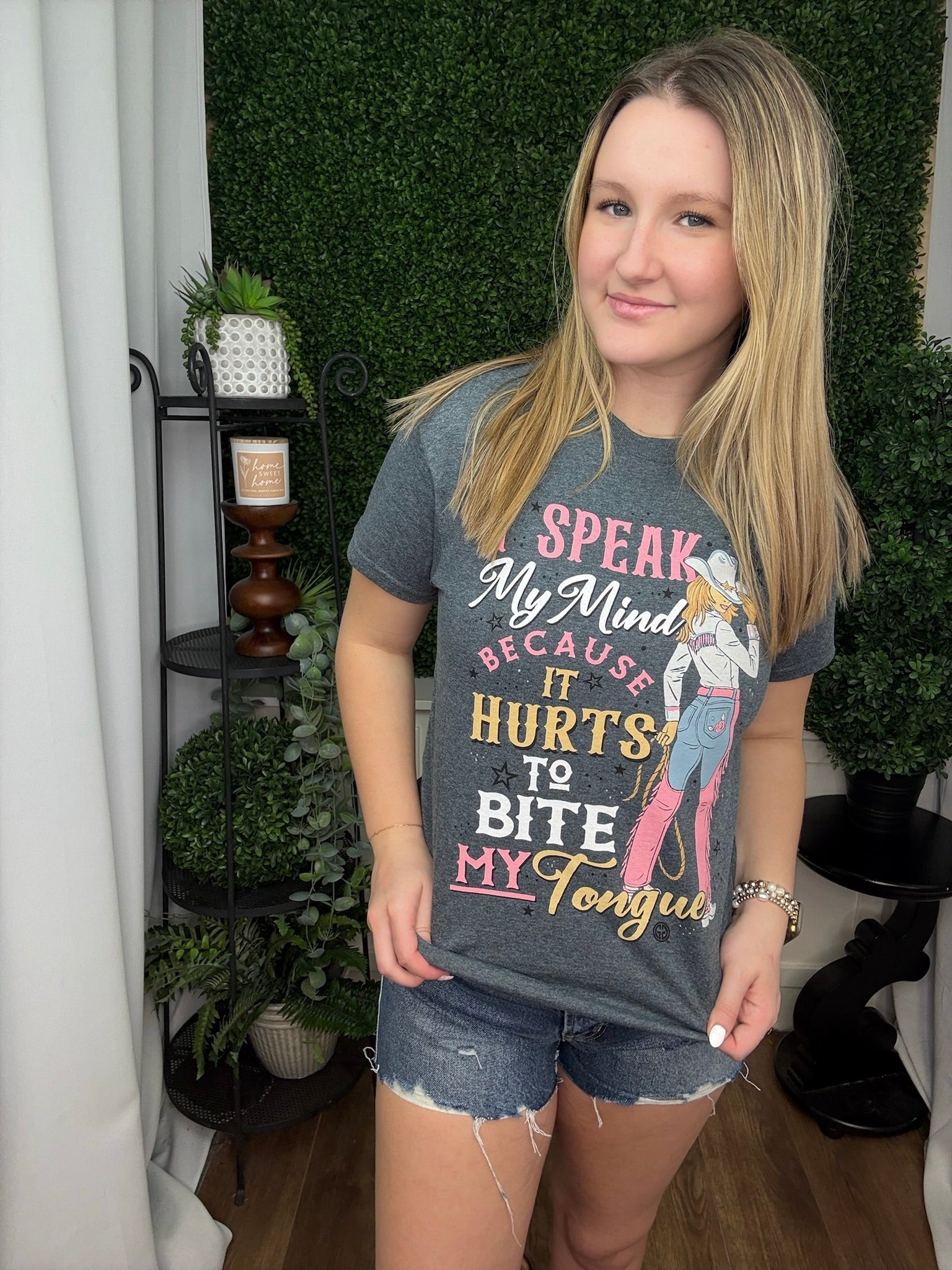 SPEAK MY MIND SS - DARK HEATHER