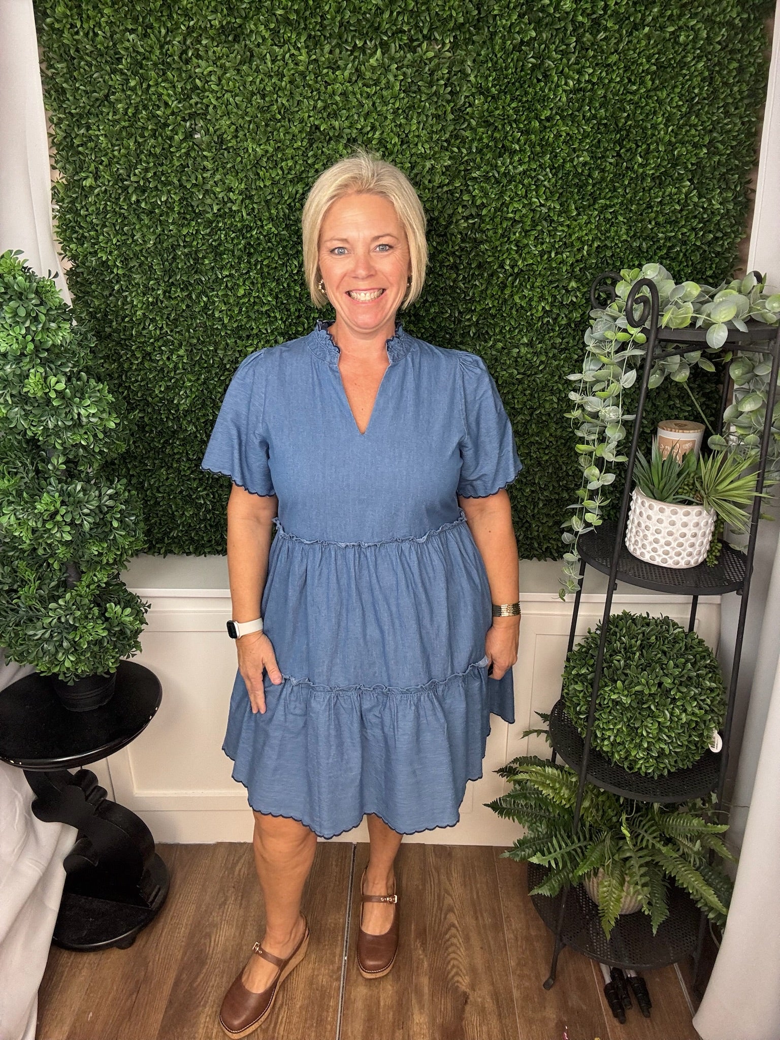 DRESS IVY MINI CHAMBRAY