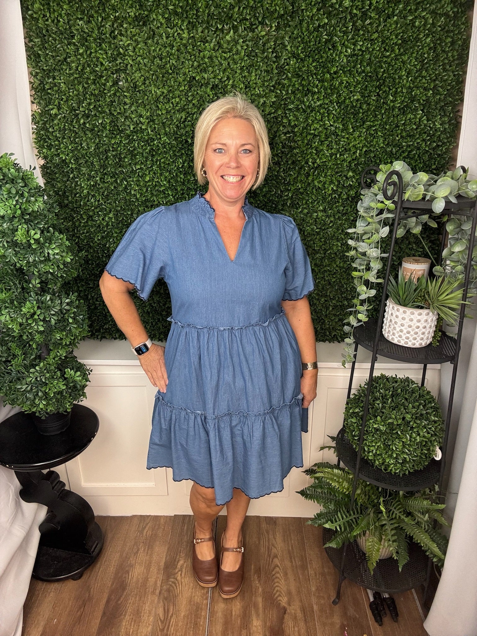 DRESS IVY MINI CHAMBRAY