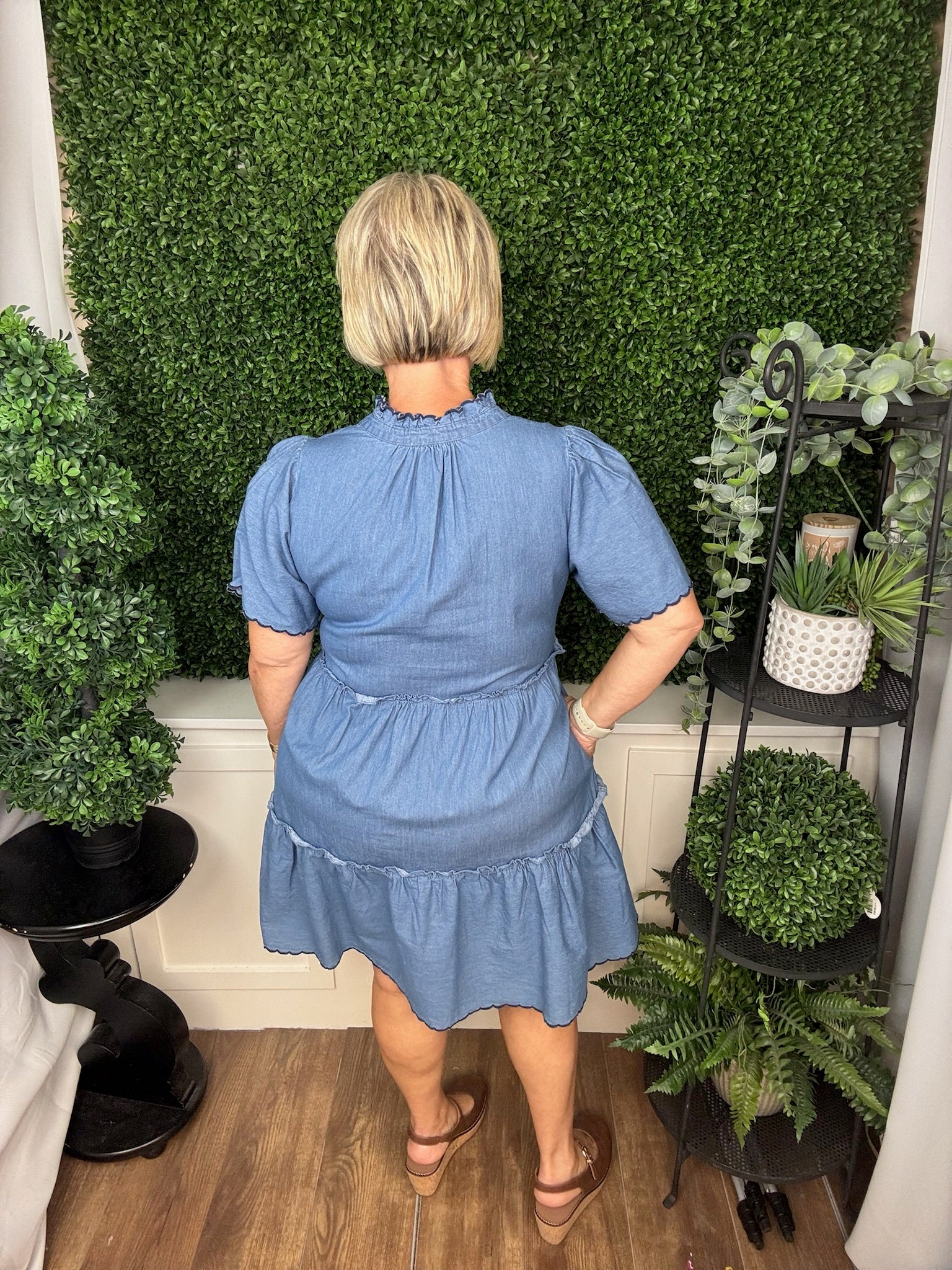DRESS IVY MINI CHAMBRAY
