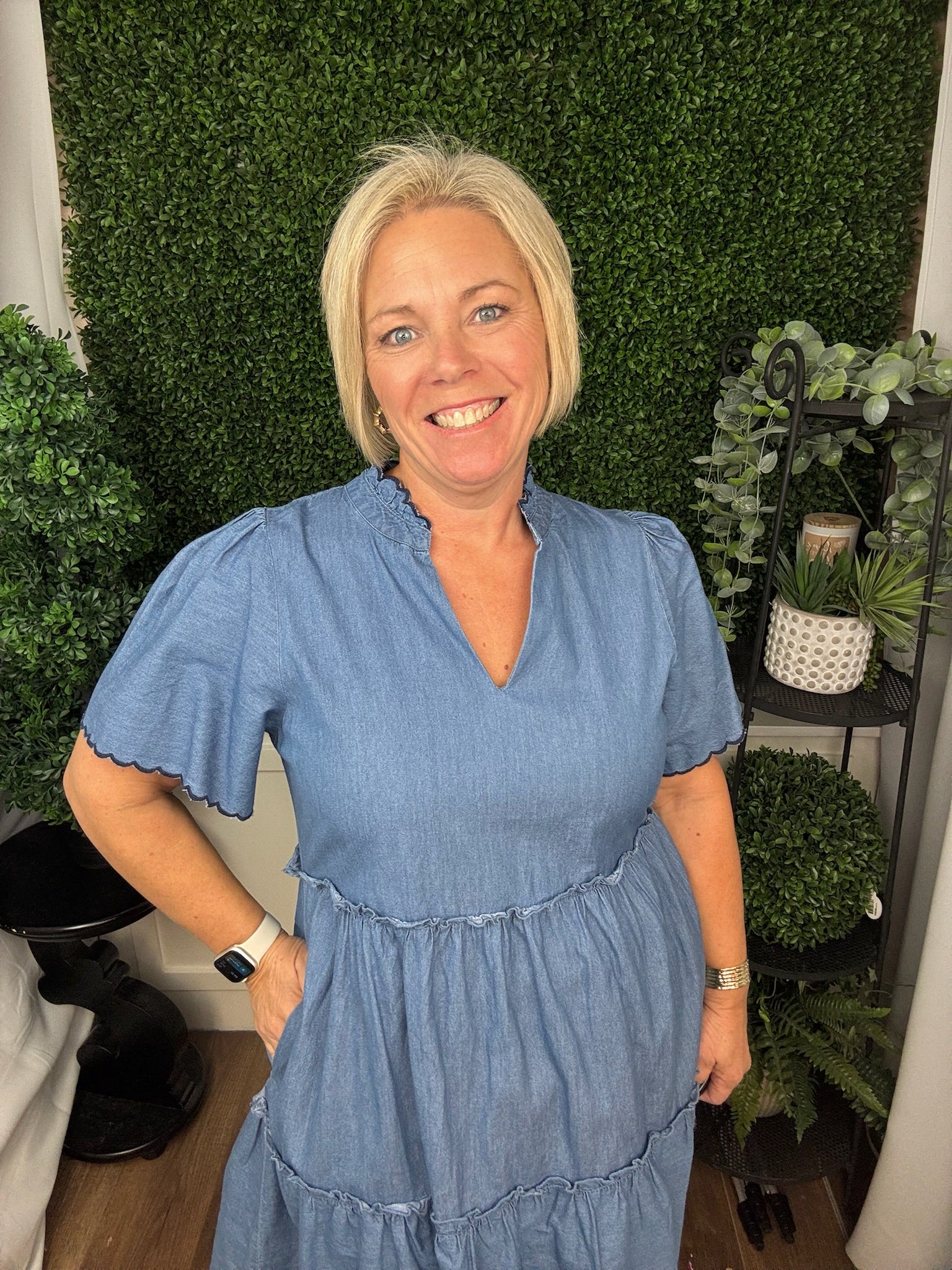 DRESS IVY MINI CHAMBRAY