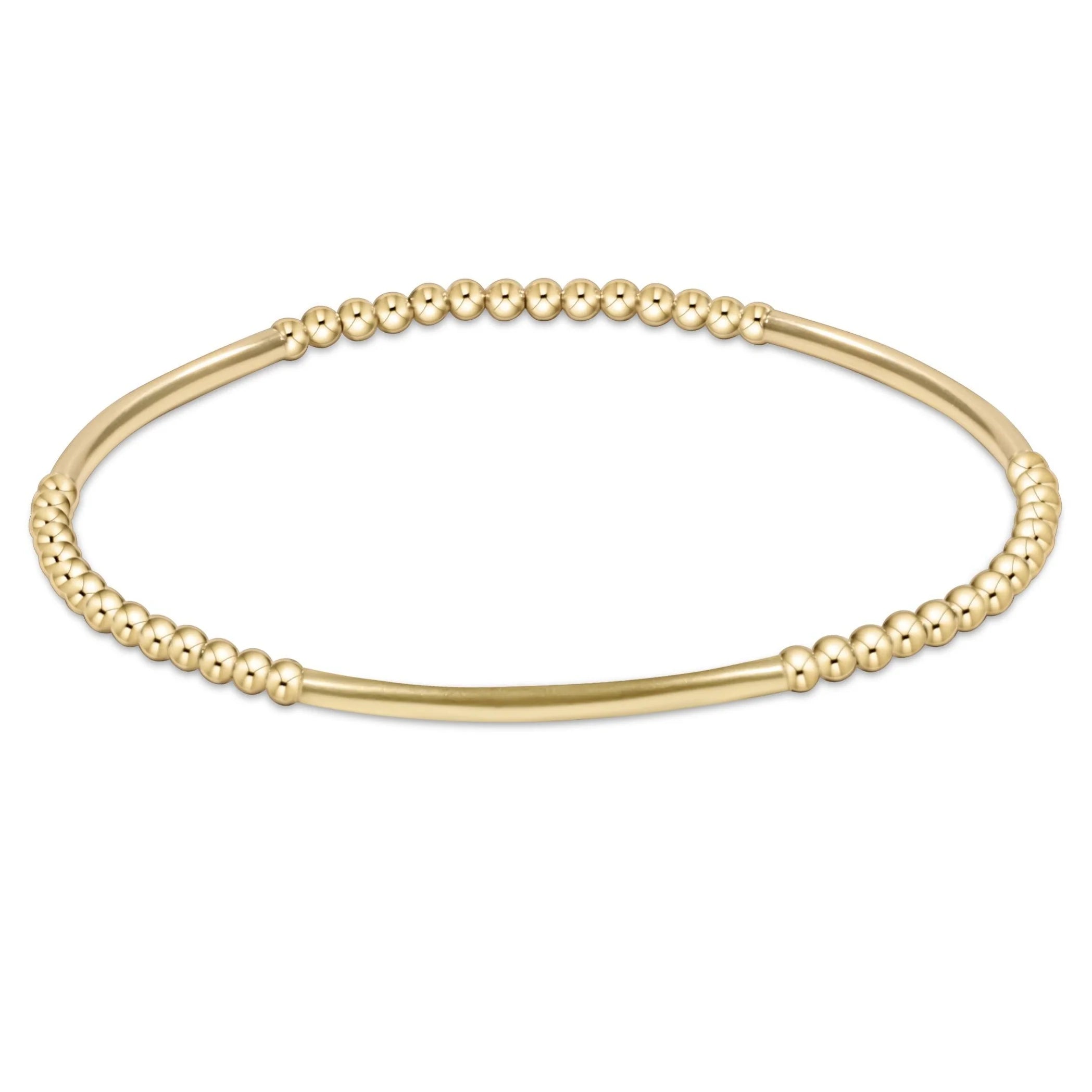 Bliss Bar Pattern Gold 2.5mm Bracelet