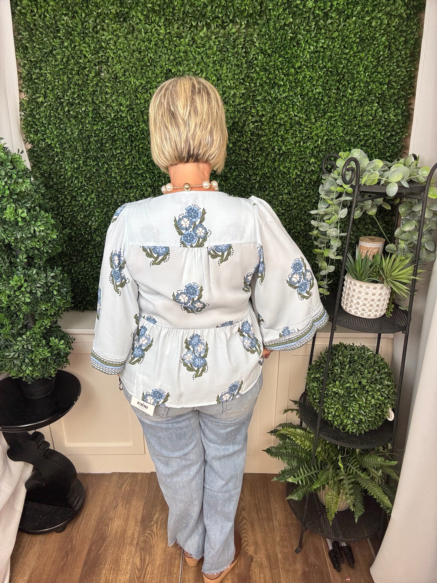 TOP MONROE FABLE FLORAL BLUE