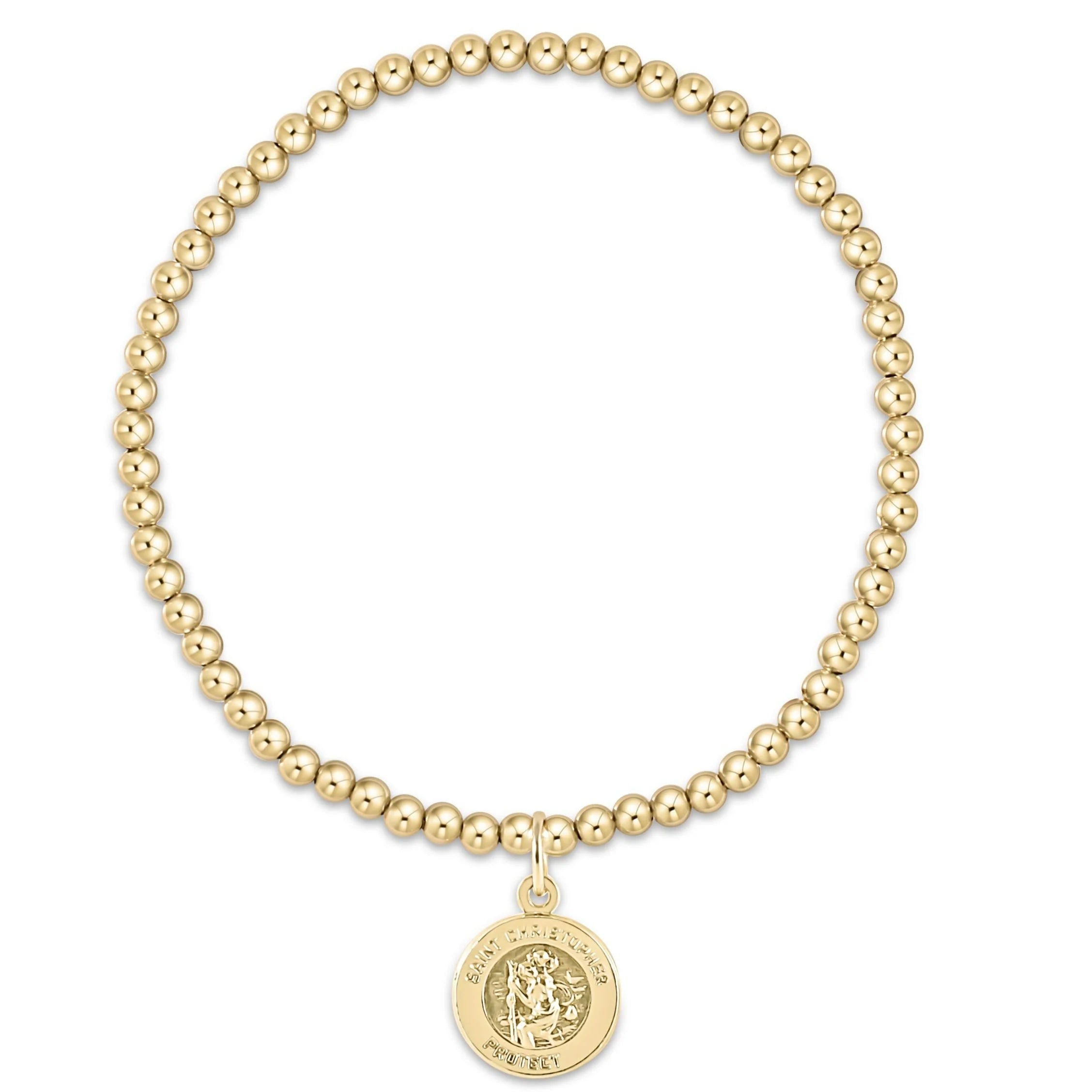 CLASSIC GOLD 3MM BRACELET – PROTECTION GOLD DISC