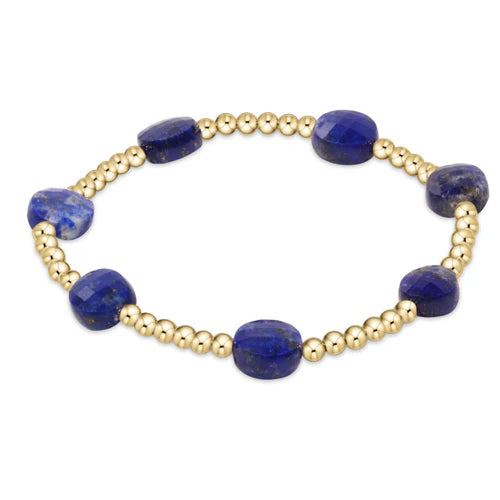 EXT ADMIRE GOLD 3MM BEAD BRAC - LAPIS