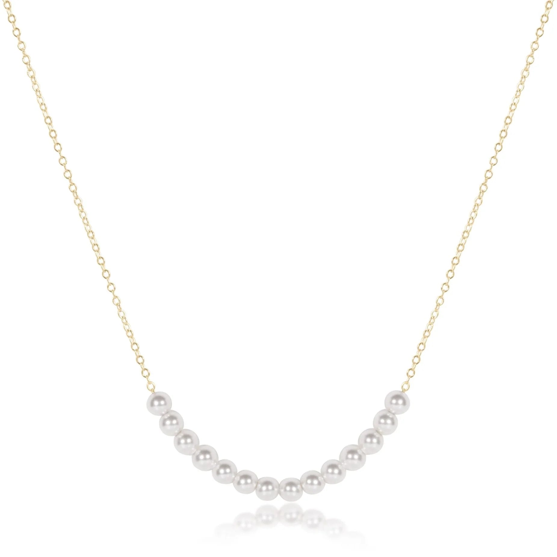 16" Necklace Gold - Beaded Bliss Pearl