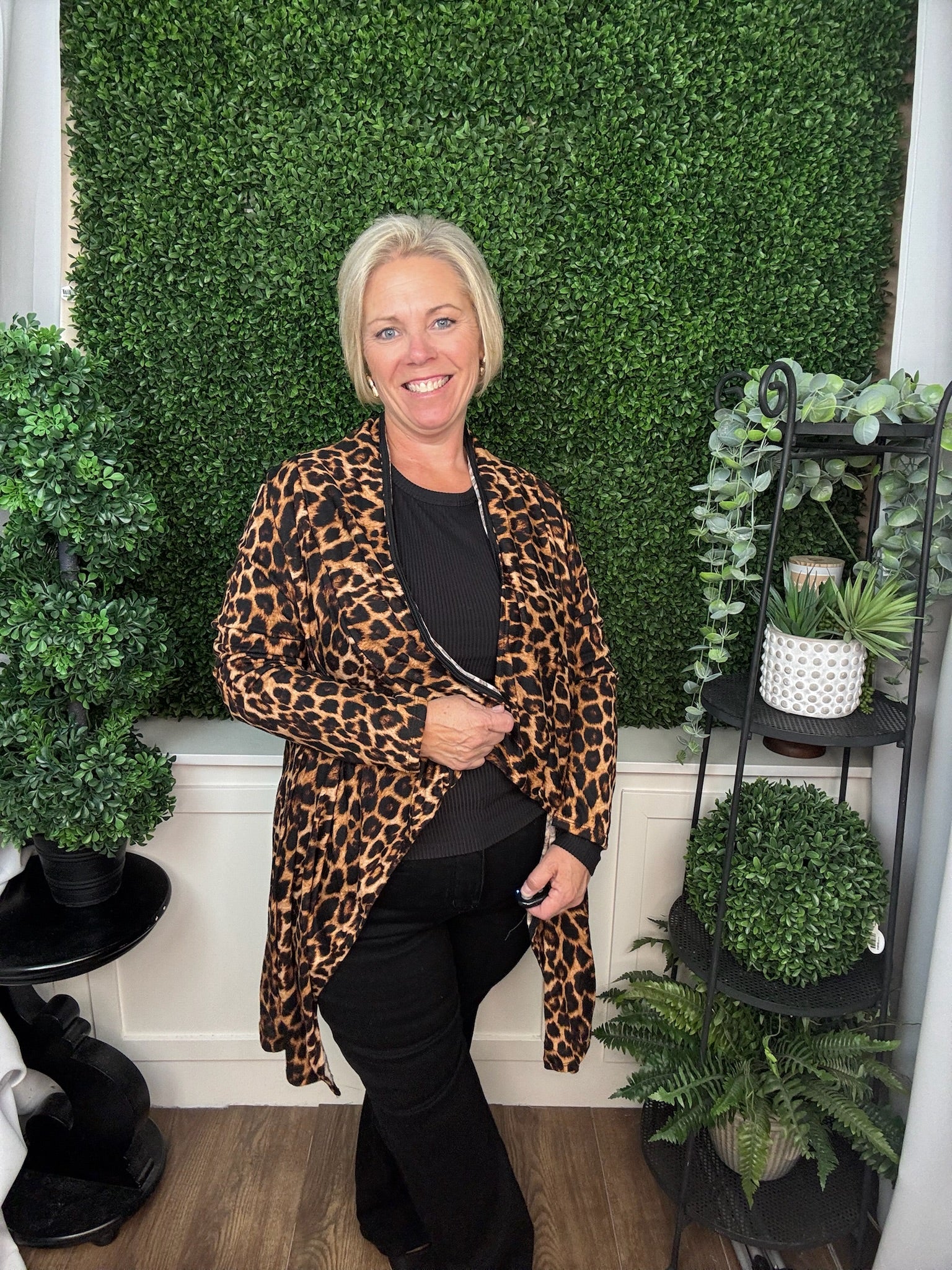 LEOPARD OPEN CARDIGAN