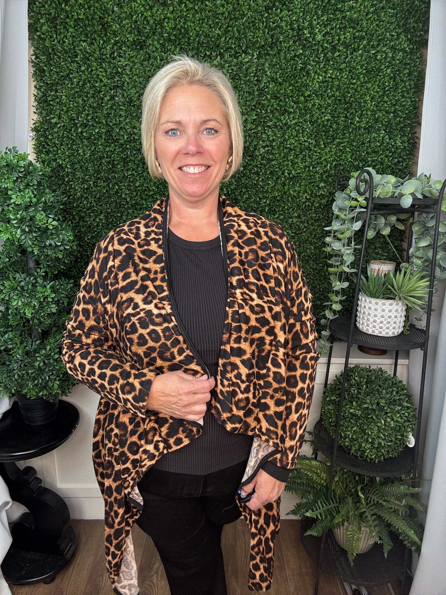 LEOPARD OPEN CARDIGAN