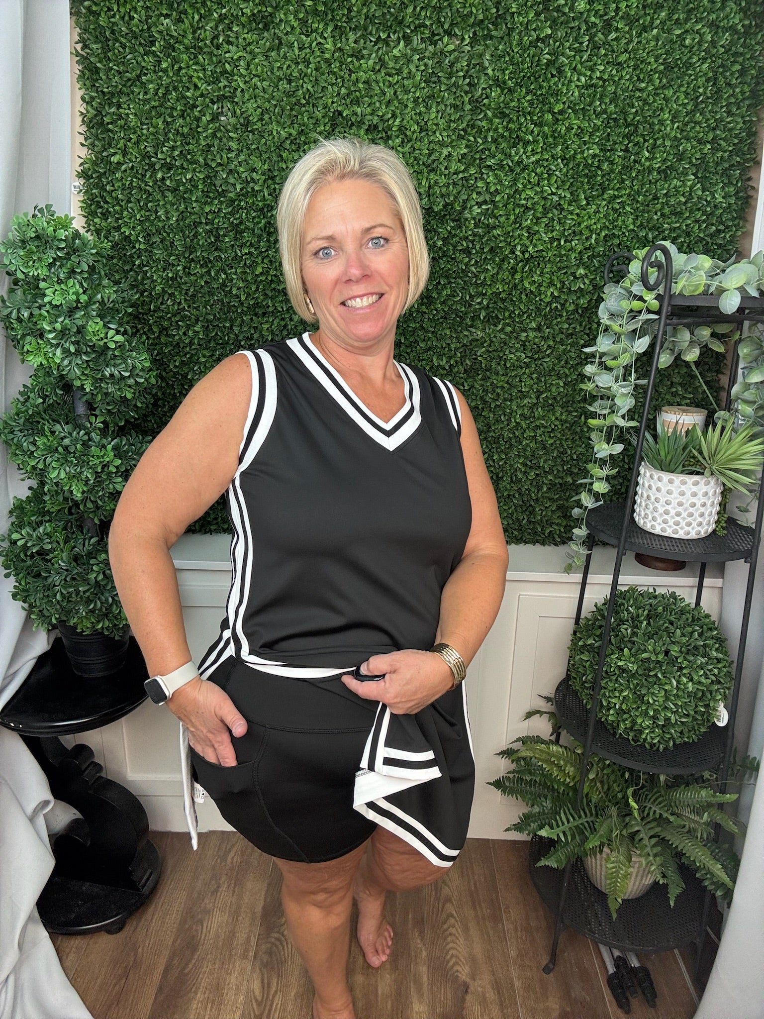 SIDELINE TUNIC BIKER SET - BLACK