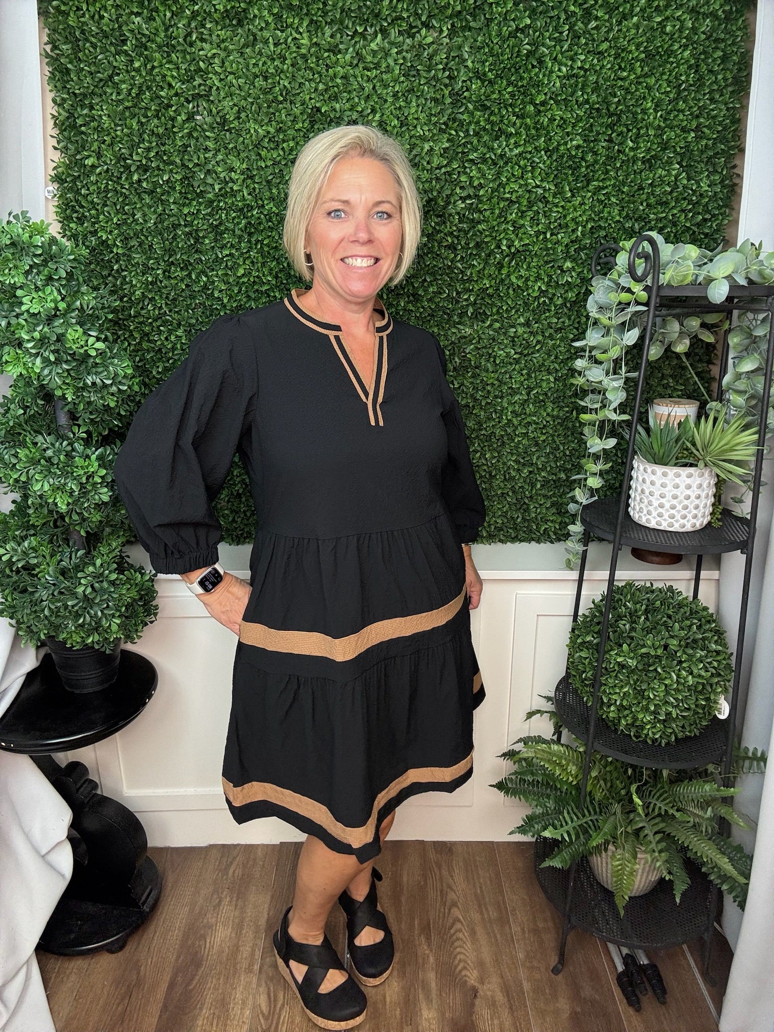 DRESS COOPER - BLACK/TAN