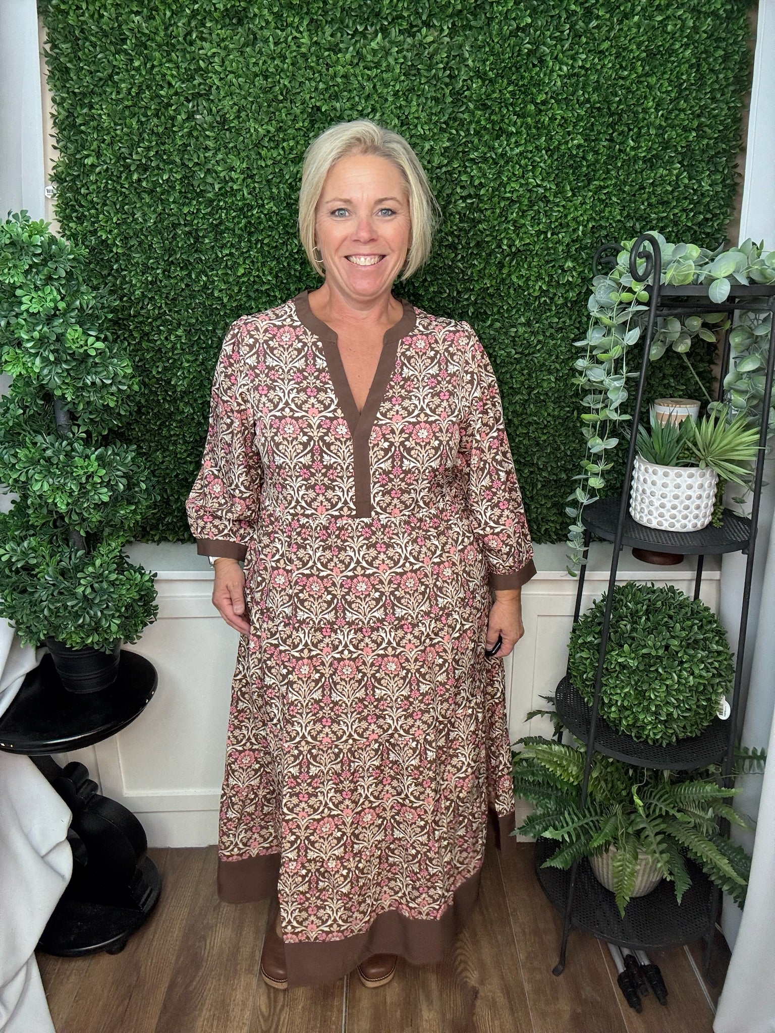 DRESS CAMERON ASHDOWN ABBEY - COCOA