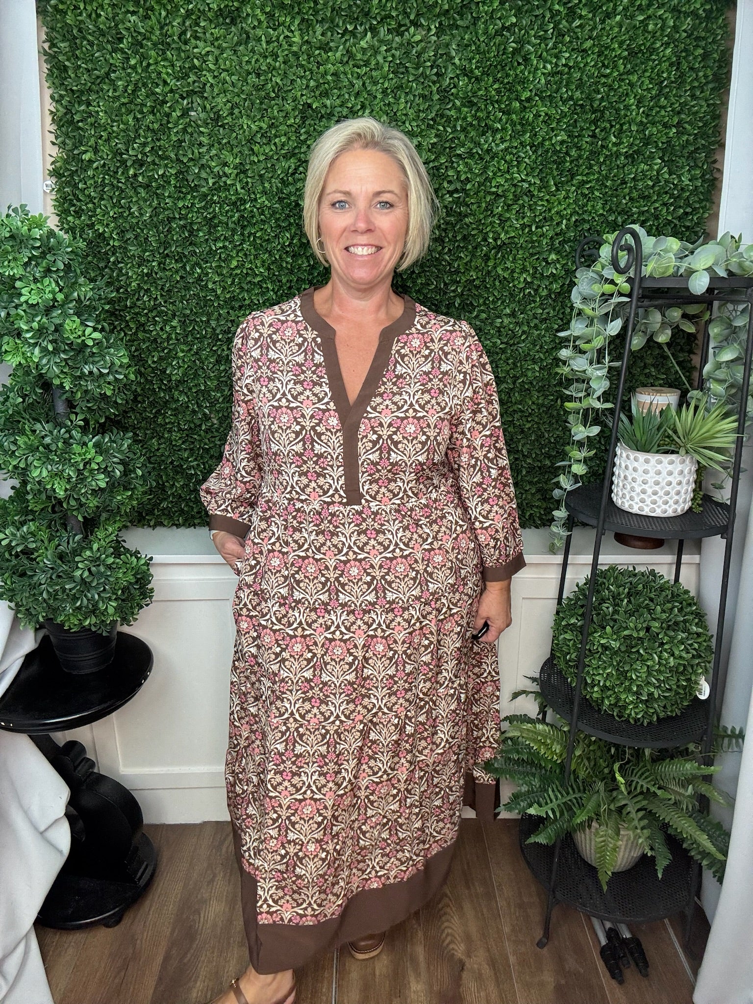 DRESS CAMERON ASHDOWN ABBEY - COCOA