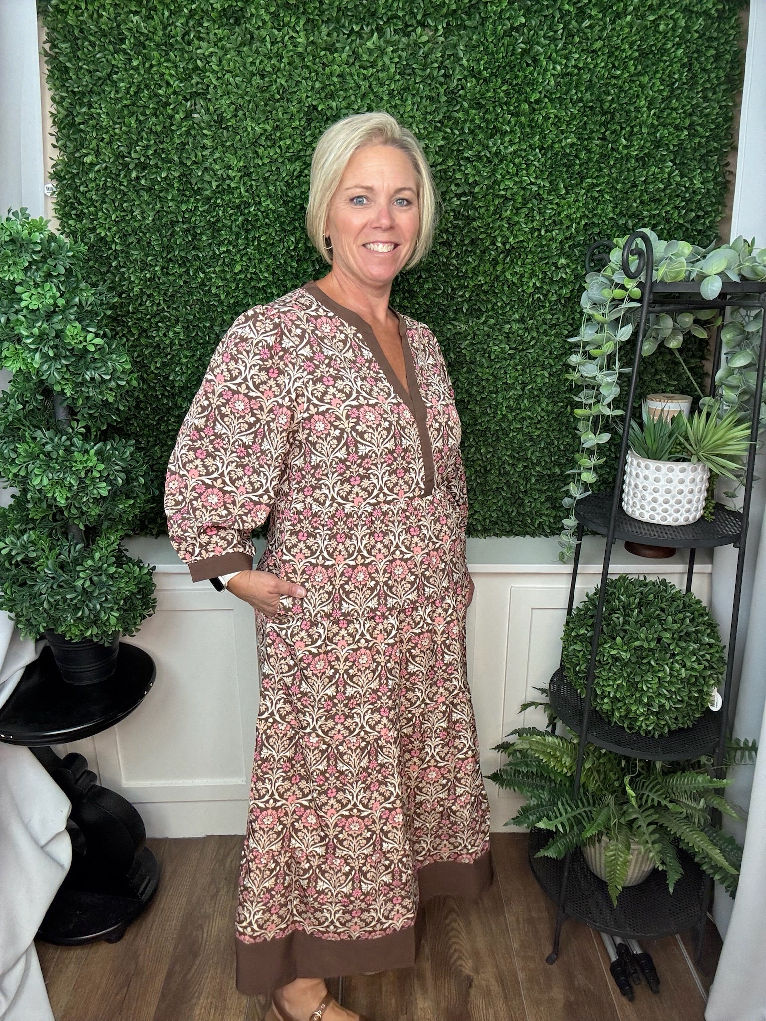 DRESS CAMERON ASHDOWN ABBEY - COCOA