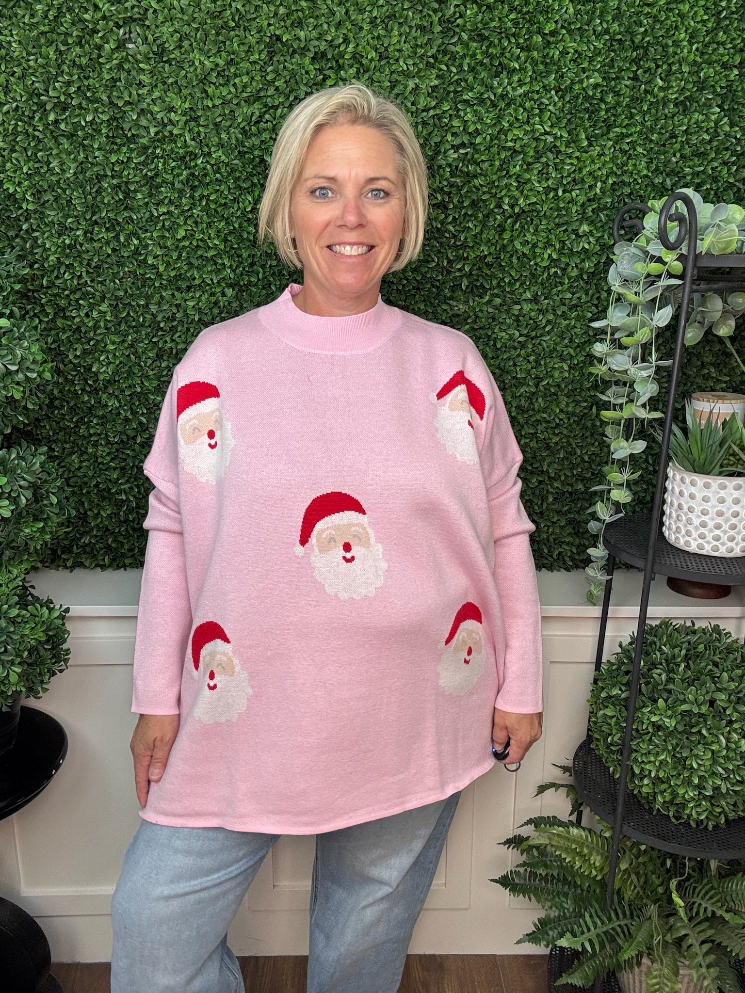 PINK HOLIDAY JACQUARD SWEATER