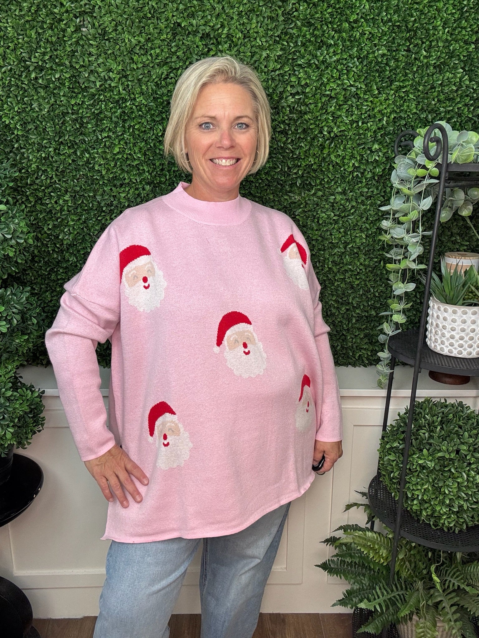 PINK HOLIDAY JACQUARD SWEATER