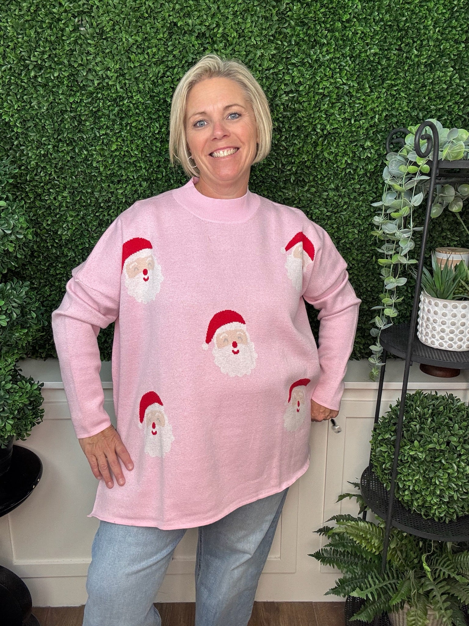 PINK HOLIDAY JACQUARD SWEATER
