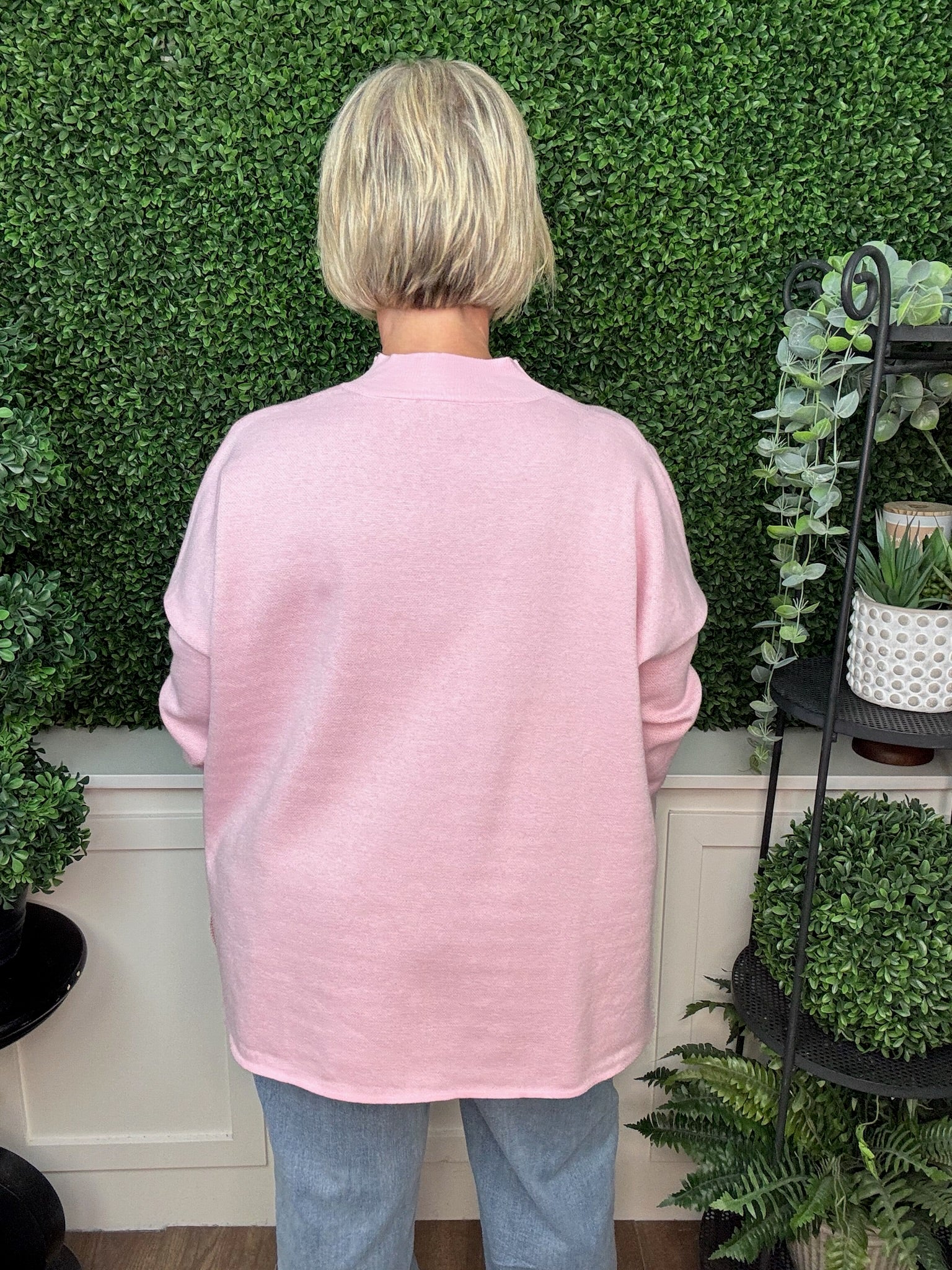 PINK HOLIDAY JACQUARD SWEATER