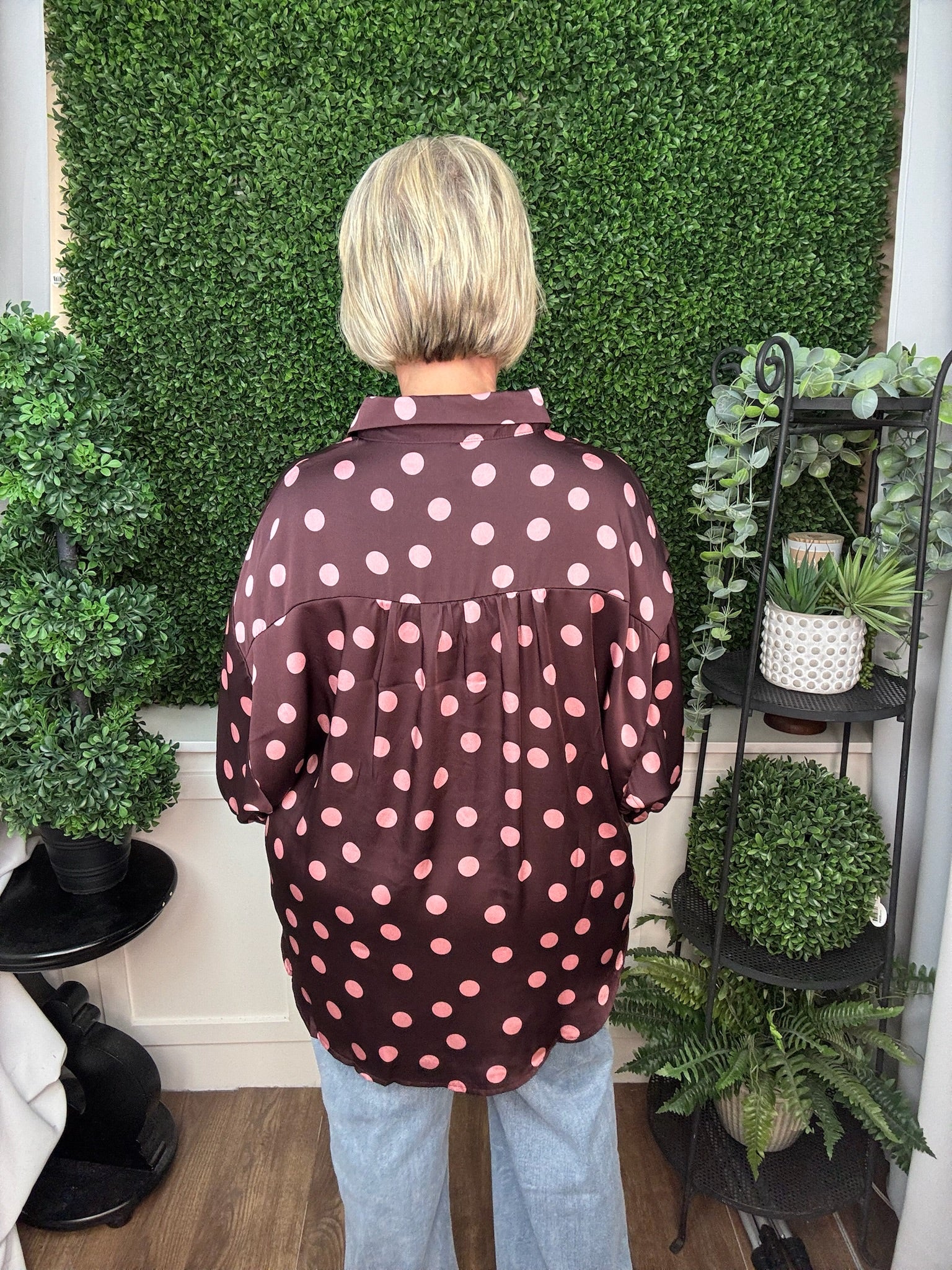 POLKA DOT OVERSIZED SHIRT