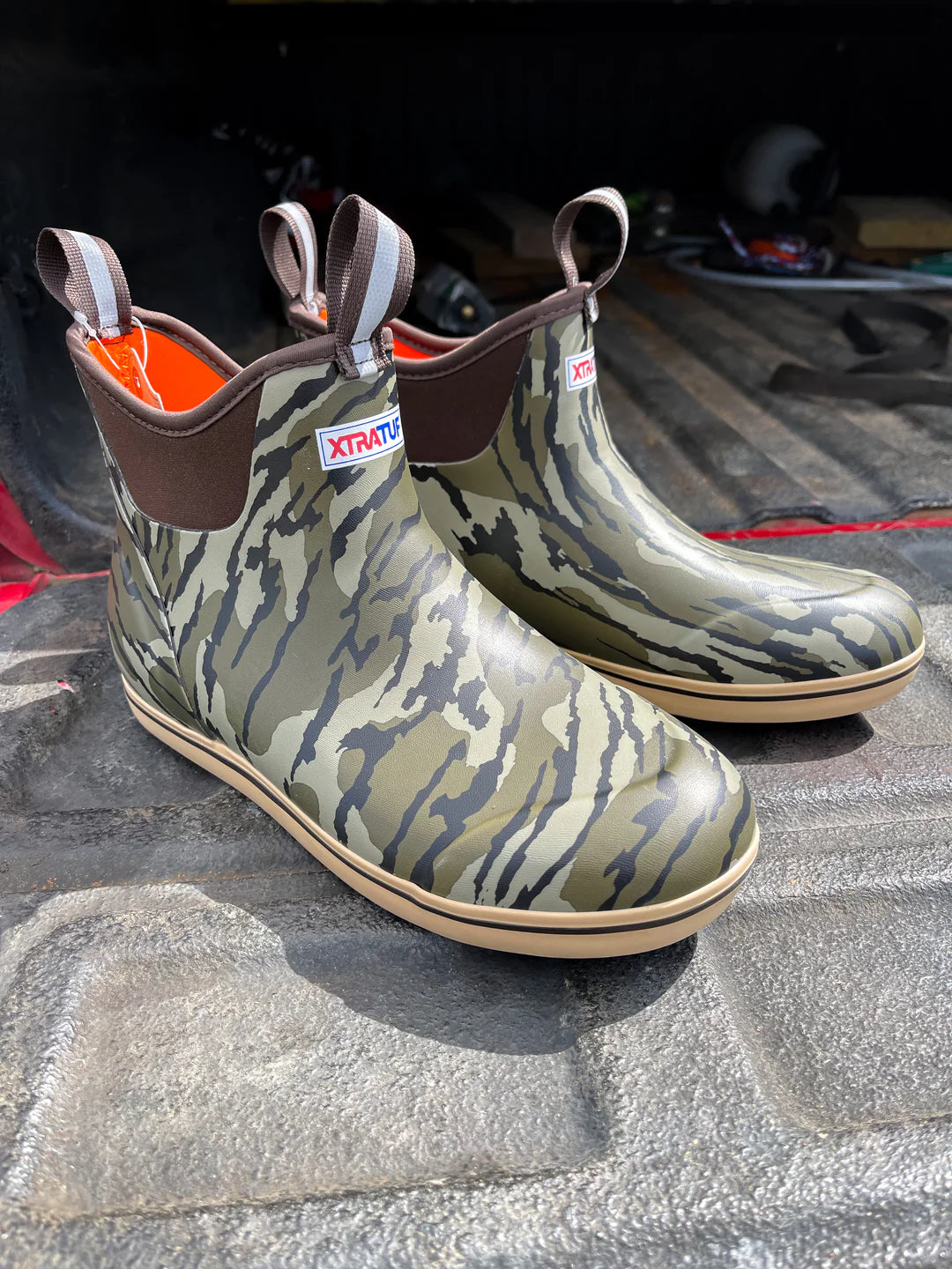 MEN'S ANKLE DECK BOOT - MOSSY OAK BOTTOMLAND CAMO