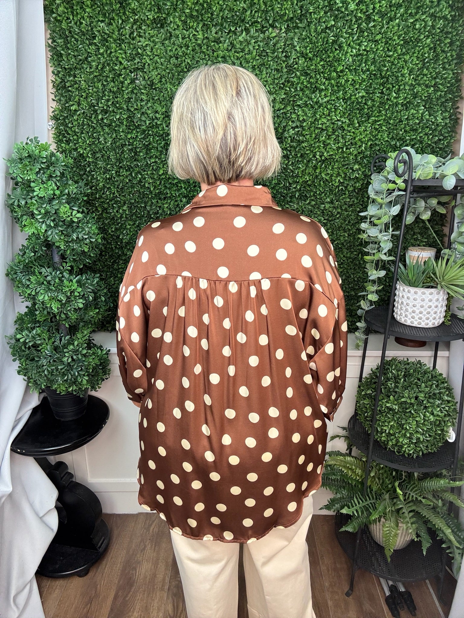 POLKA DOT OVERSIZED SHIRT