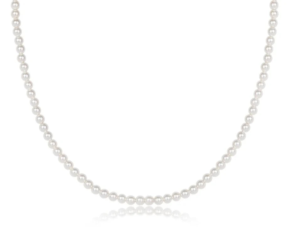 17" Choker Beaded - Classic Pearl 3mm