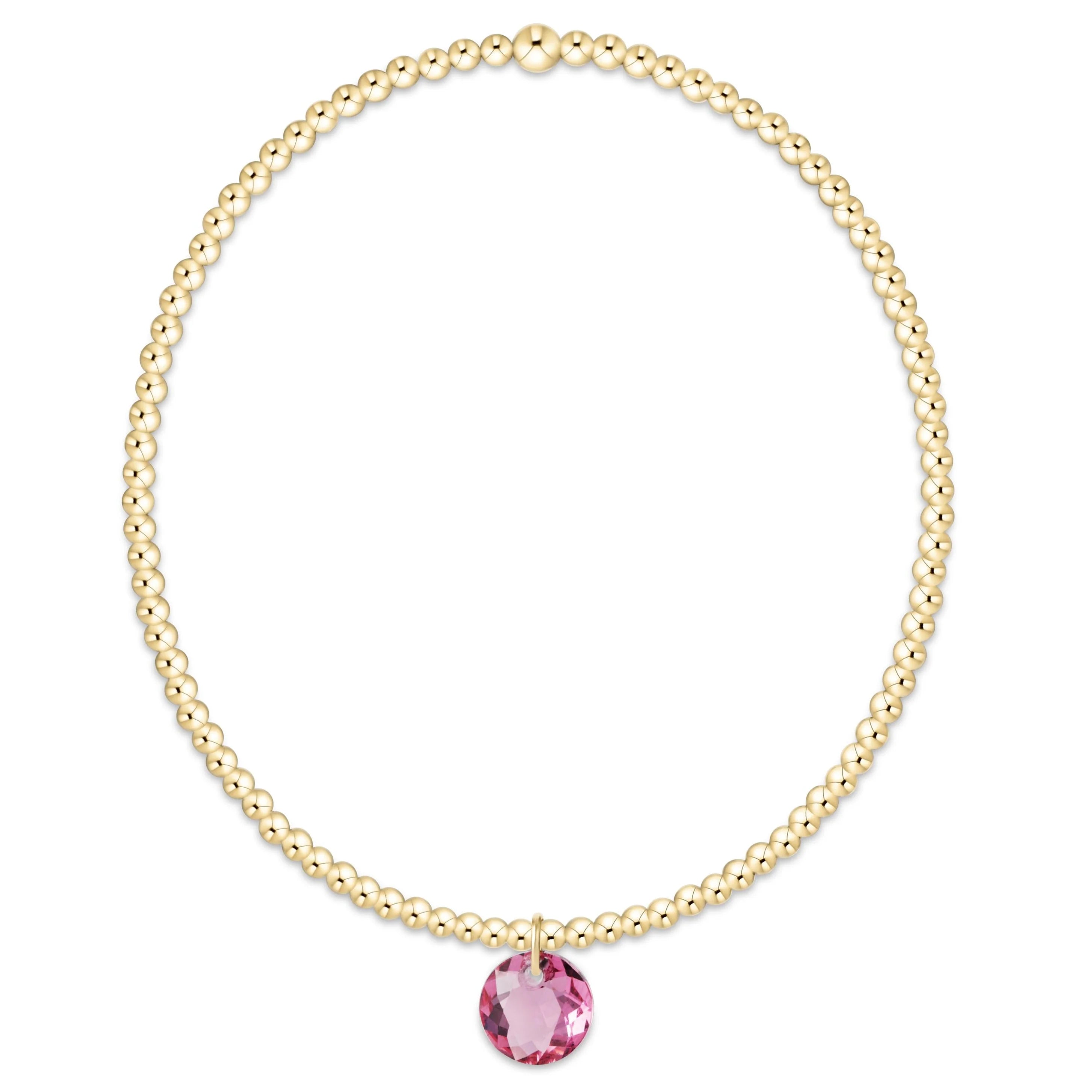 Classic Gold 2mm Bracelet - Reflection Small Charm