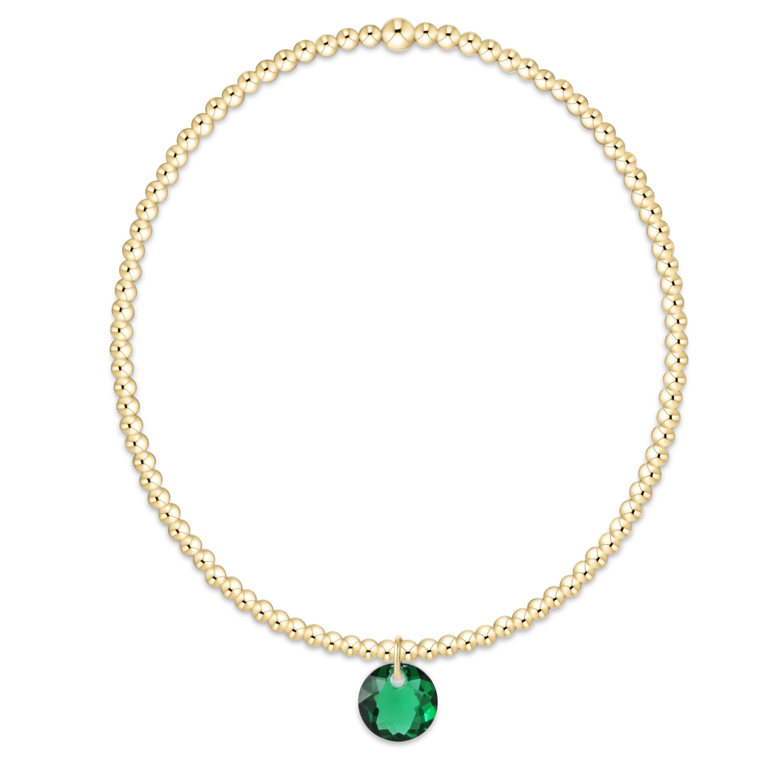 Classic Gold 2mm Bracelet - Reflection Small Charm