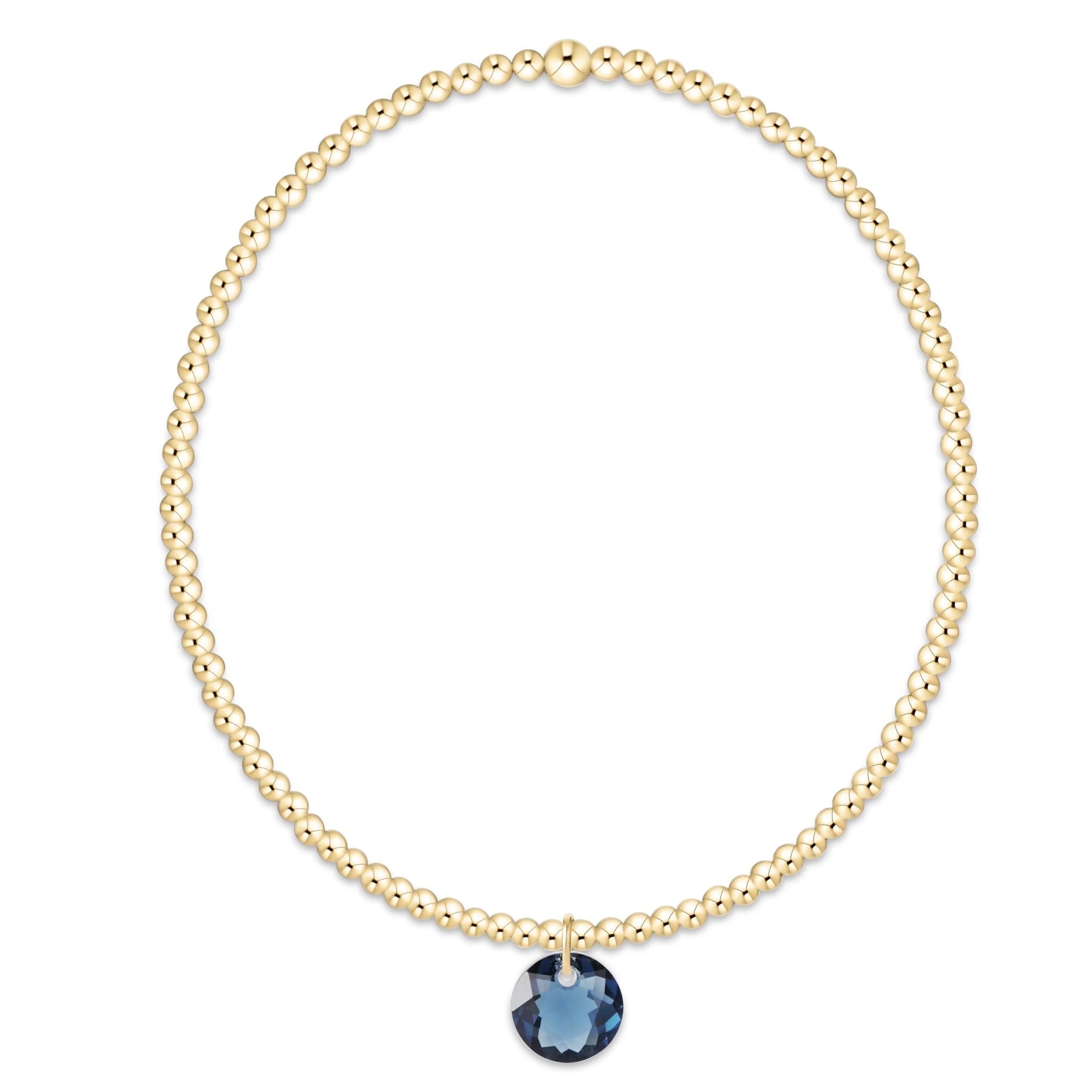 Classic Gold 2mm Bracelet - Reflection Small Charm