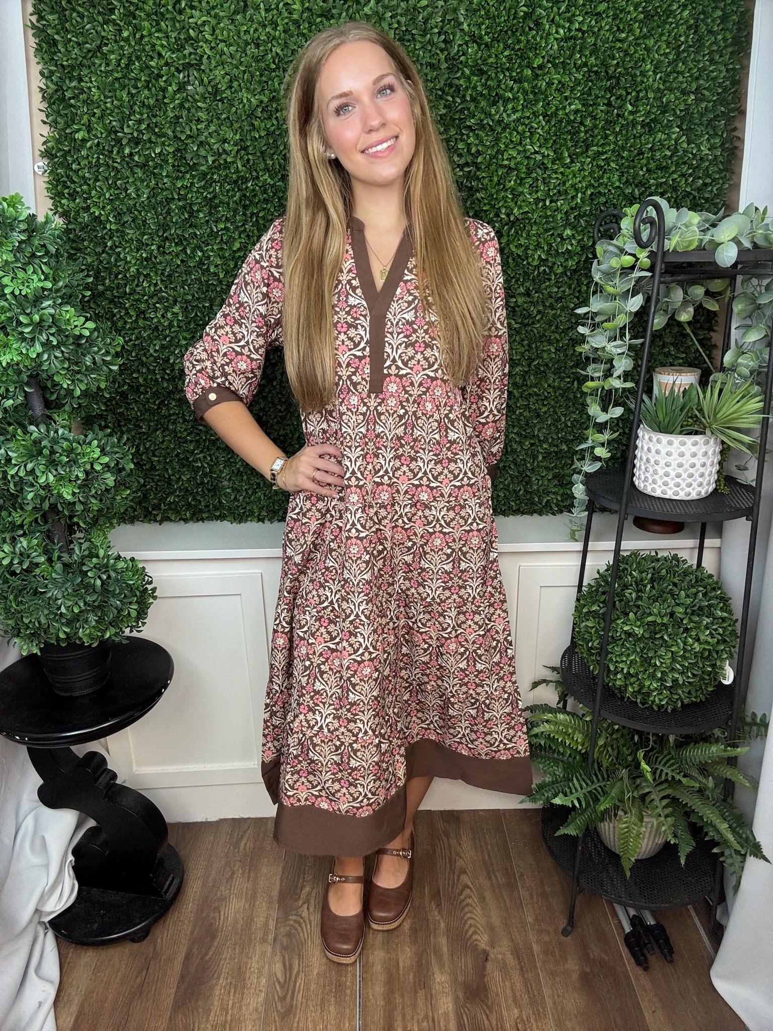 DRESS CAMERON ASHDOWN ABBEY - COCOA