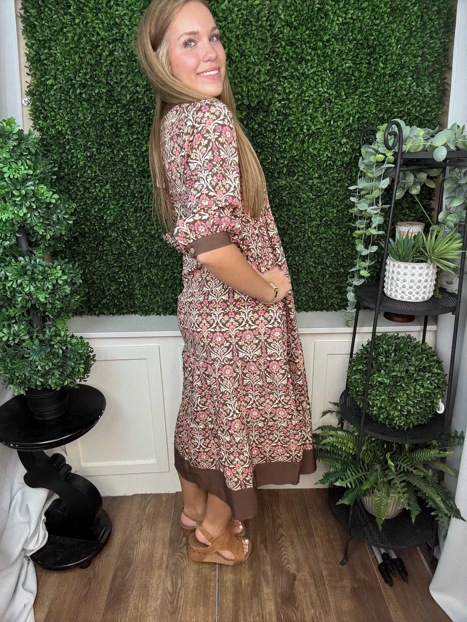 DRESS CAMERON ASHDOWN ABBEY - COCOA