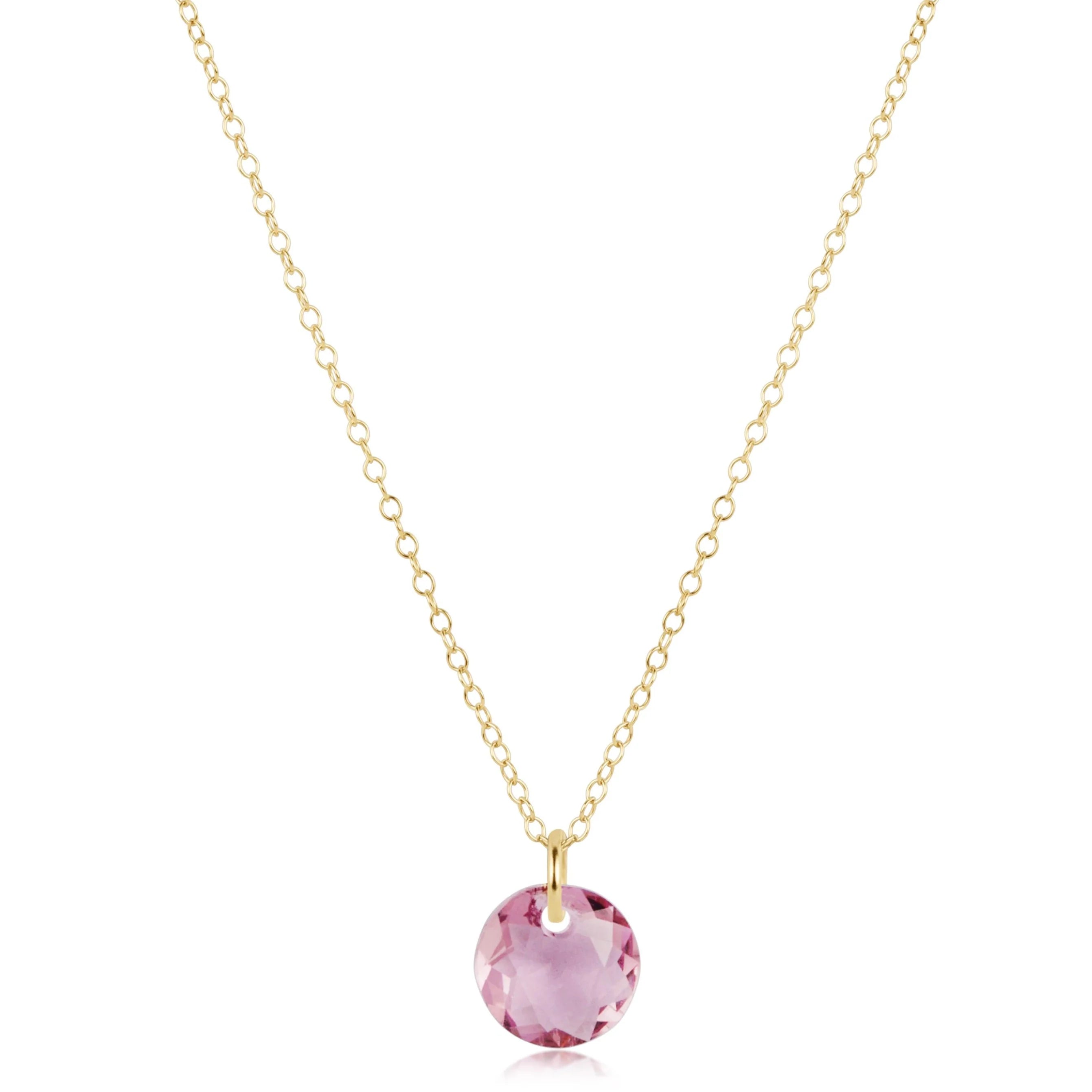 16" Necklace Gold - Reflection Small Charm