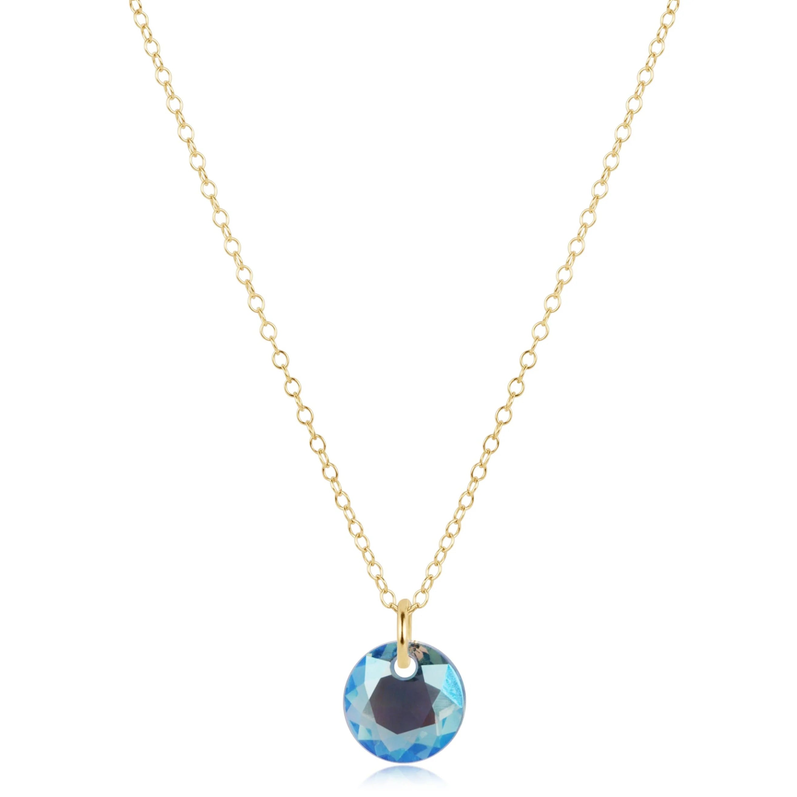 16" Necklace Gold - Reflection Small Charm