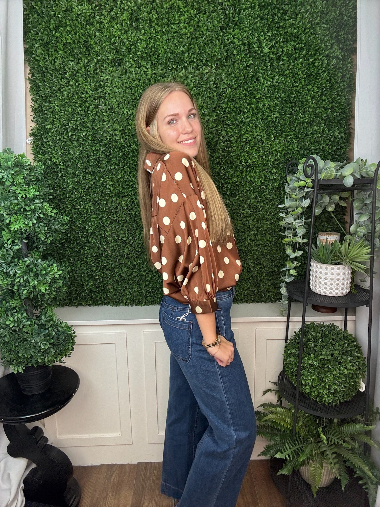 POLKA DOT OVERSIZED SHIRT