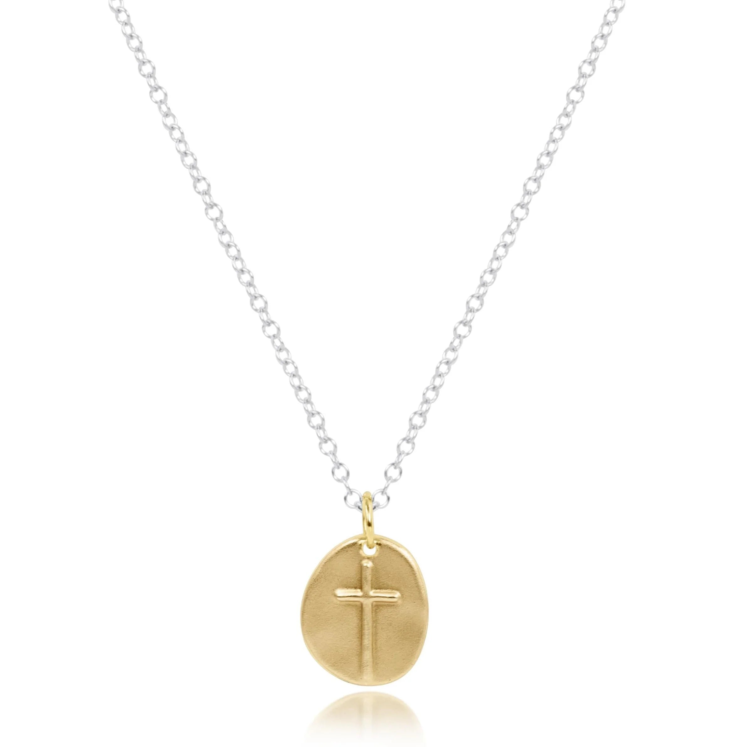 16" Necklace Gold - Inspire Small Gold Disc