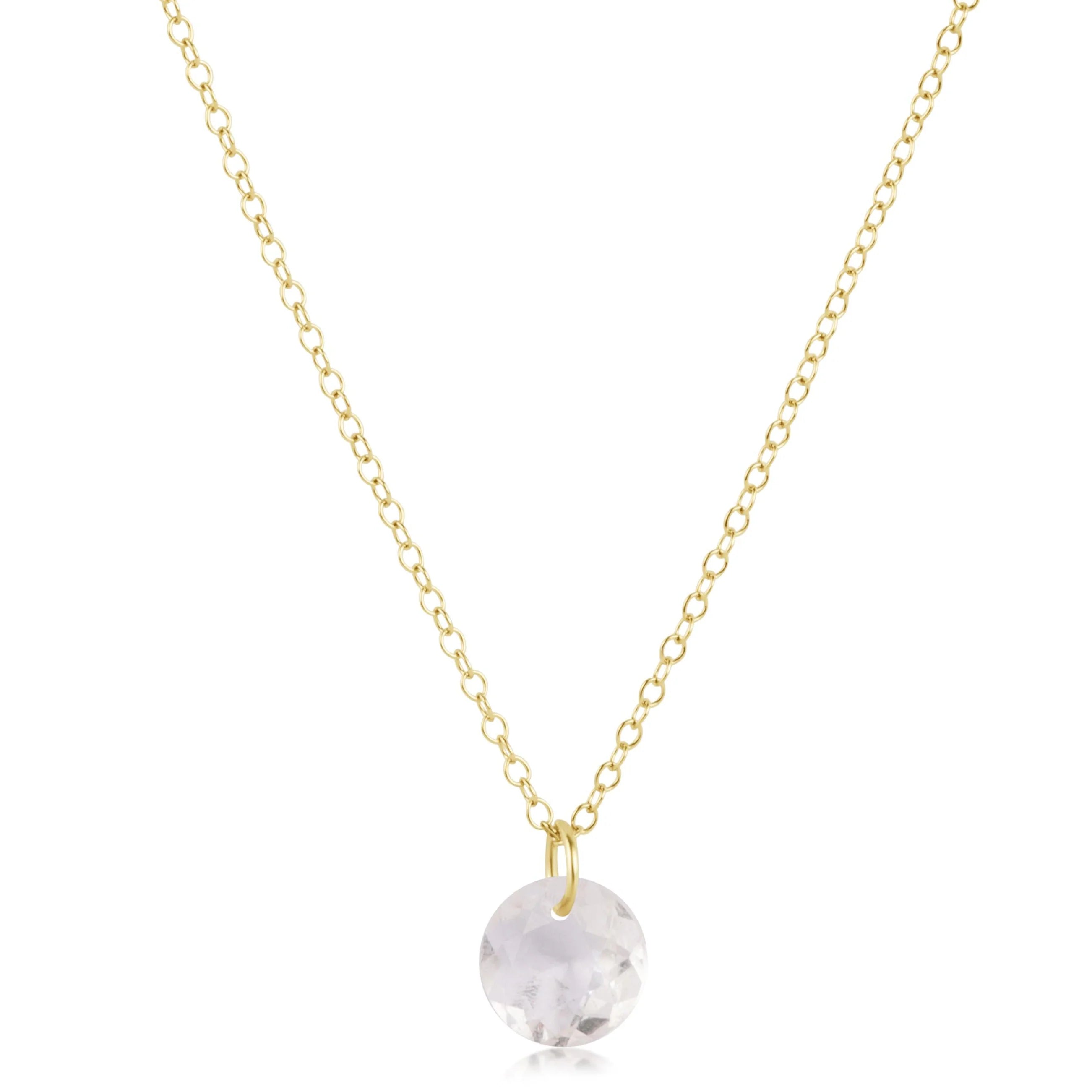 16" Necklace Gold - Reflection Small Charm