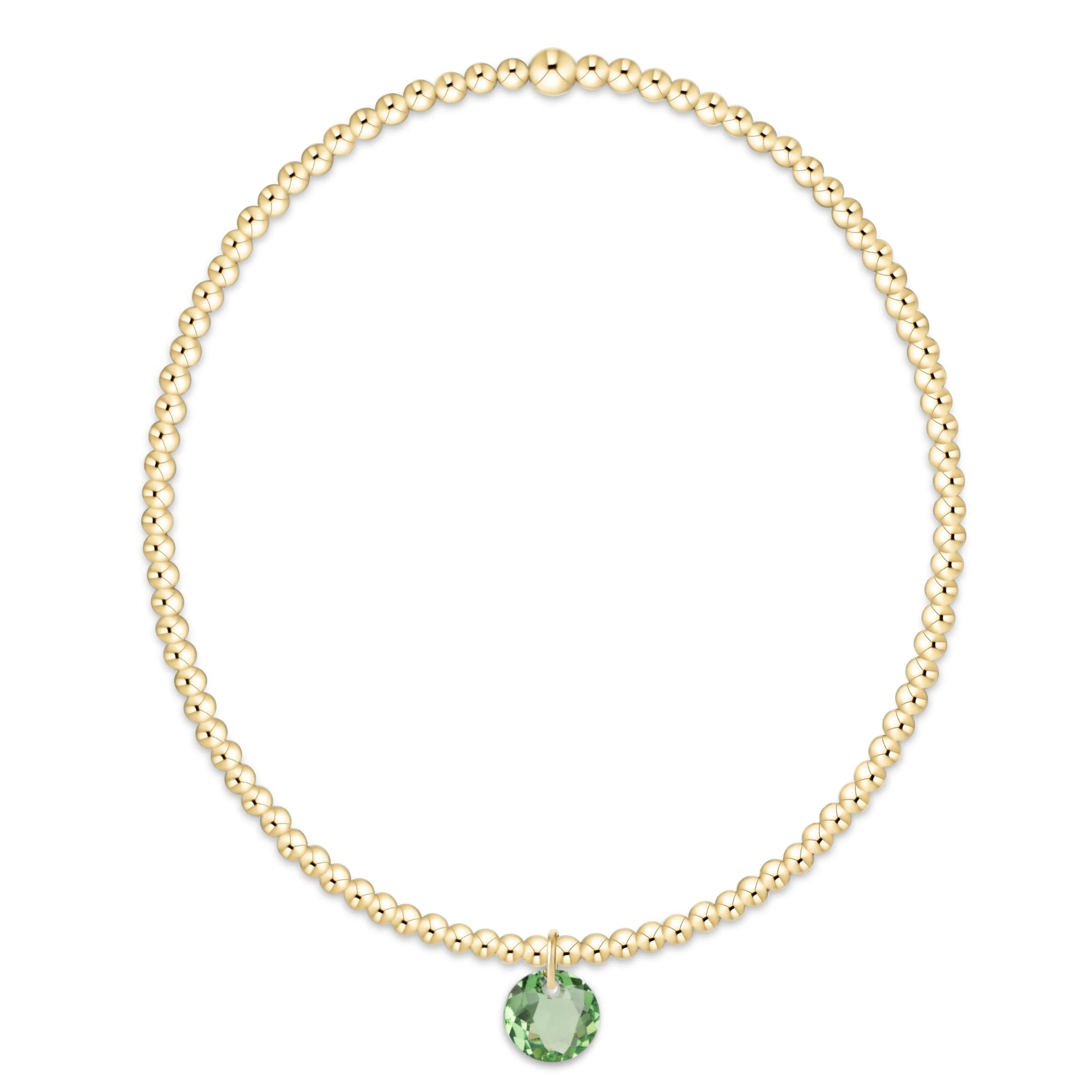 Classic Gold 2mm Bracelet - Reflection Small Charm