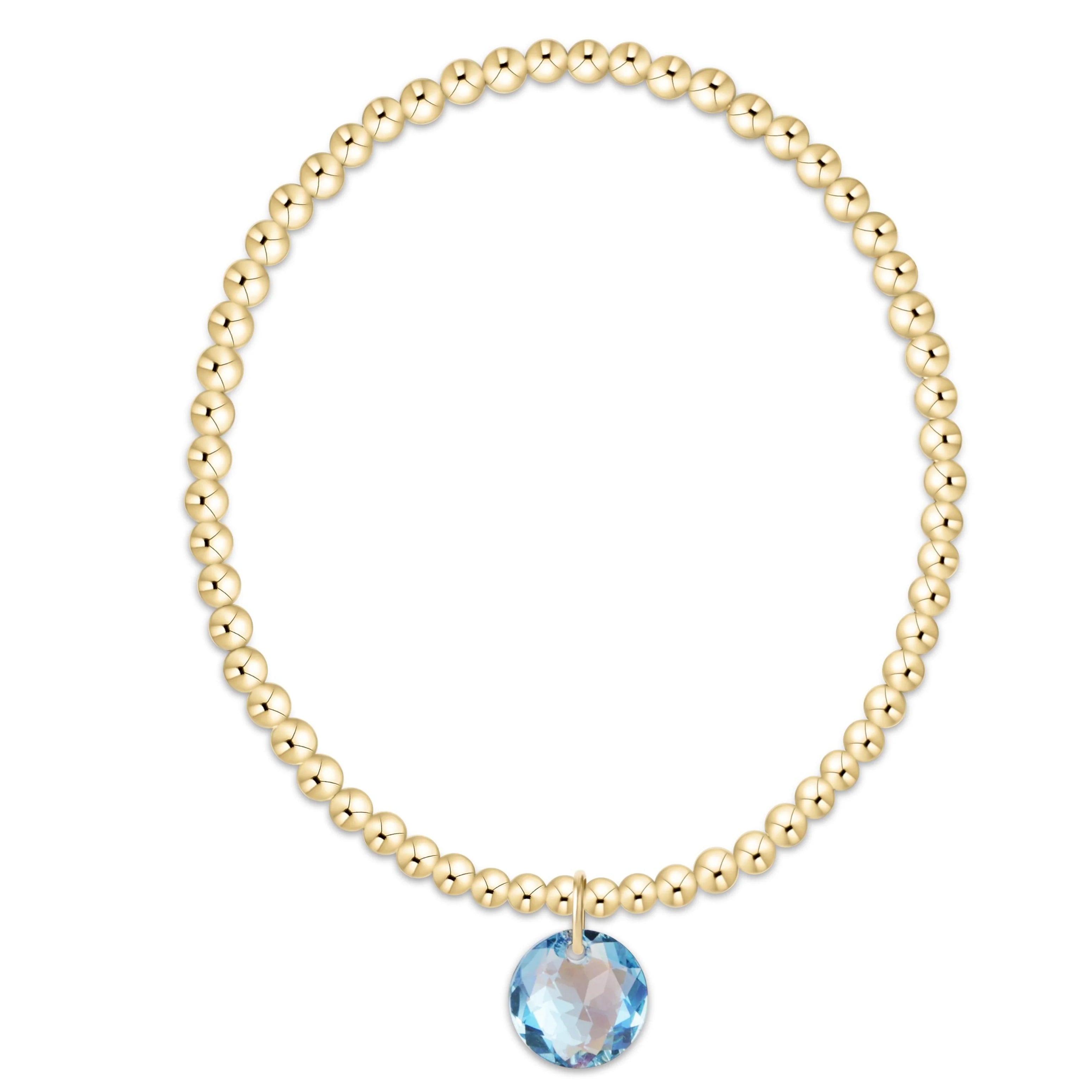 EXTENDS CLASSIC GOLD 3MM BRACELET – REFLECTION CHARM – 03