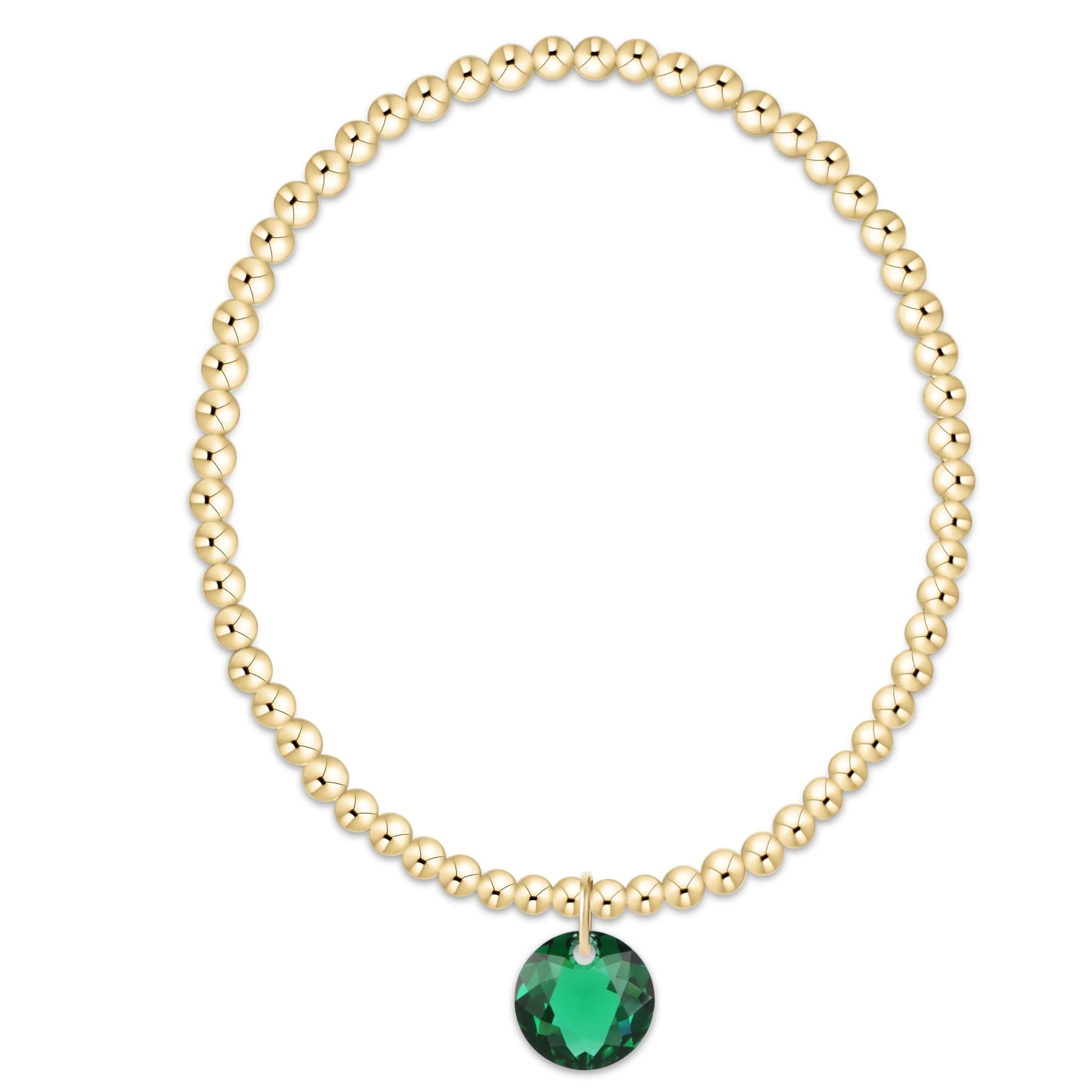 EXTENDS CLASSIC GOLD 3MM BRACELET – REFLECTION CHARM – 05