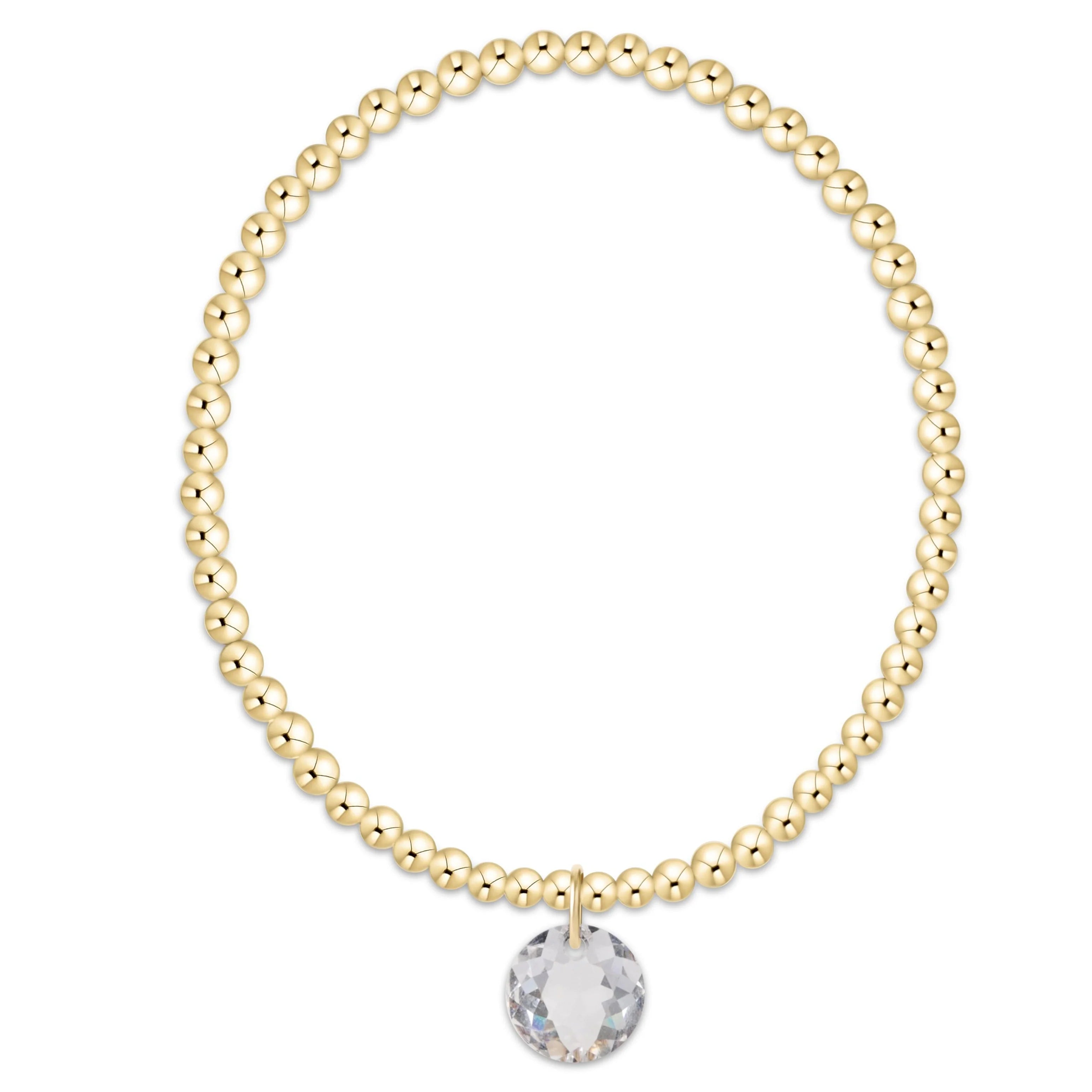 EXTENDS CLASSIC GOLD 3MM BRACELET – REFLECTION CHARM – 04