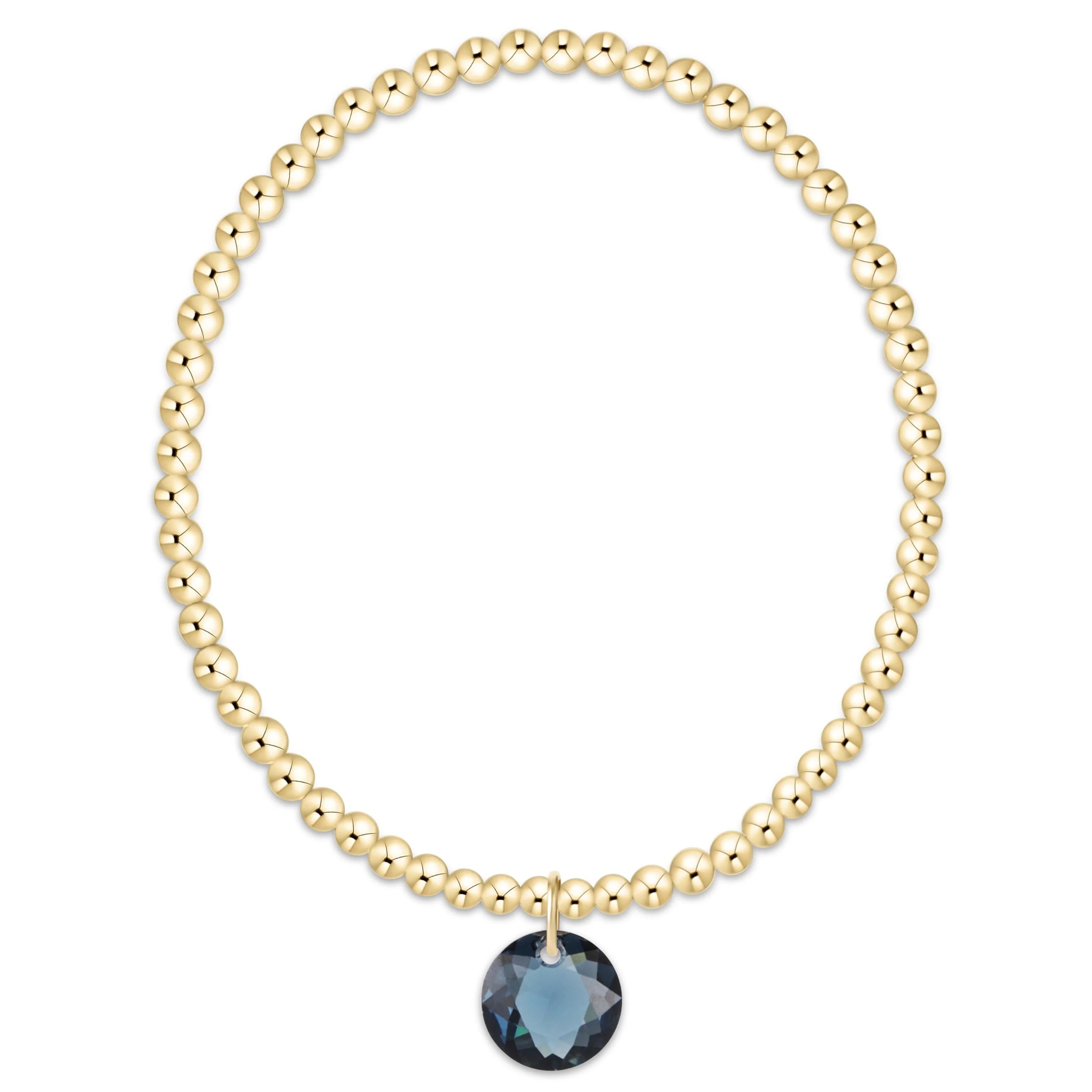 EXTENDS CLASSIC GOLD 3MM BRACELET – REFLECTION CHARM – 09